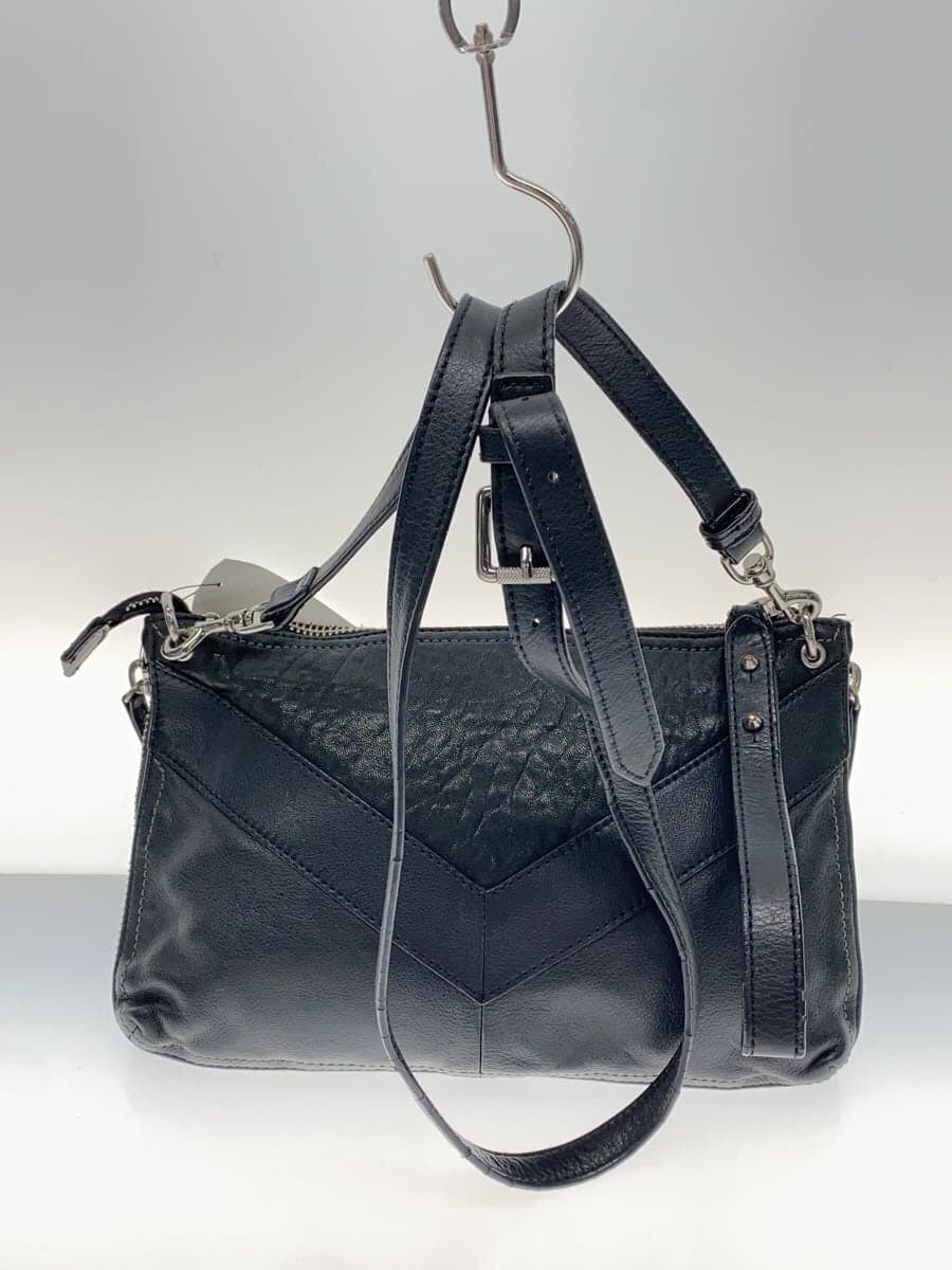 DIESEL Shoulder Bag Leather BLK Solid 3