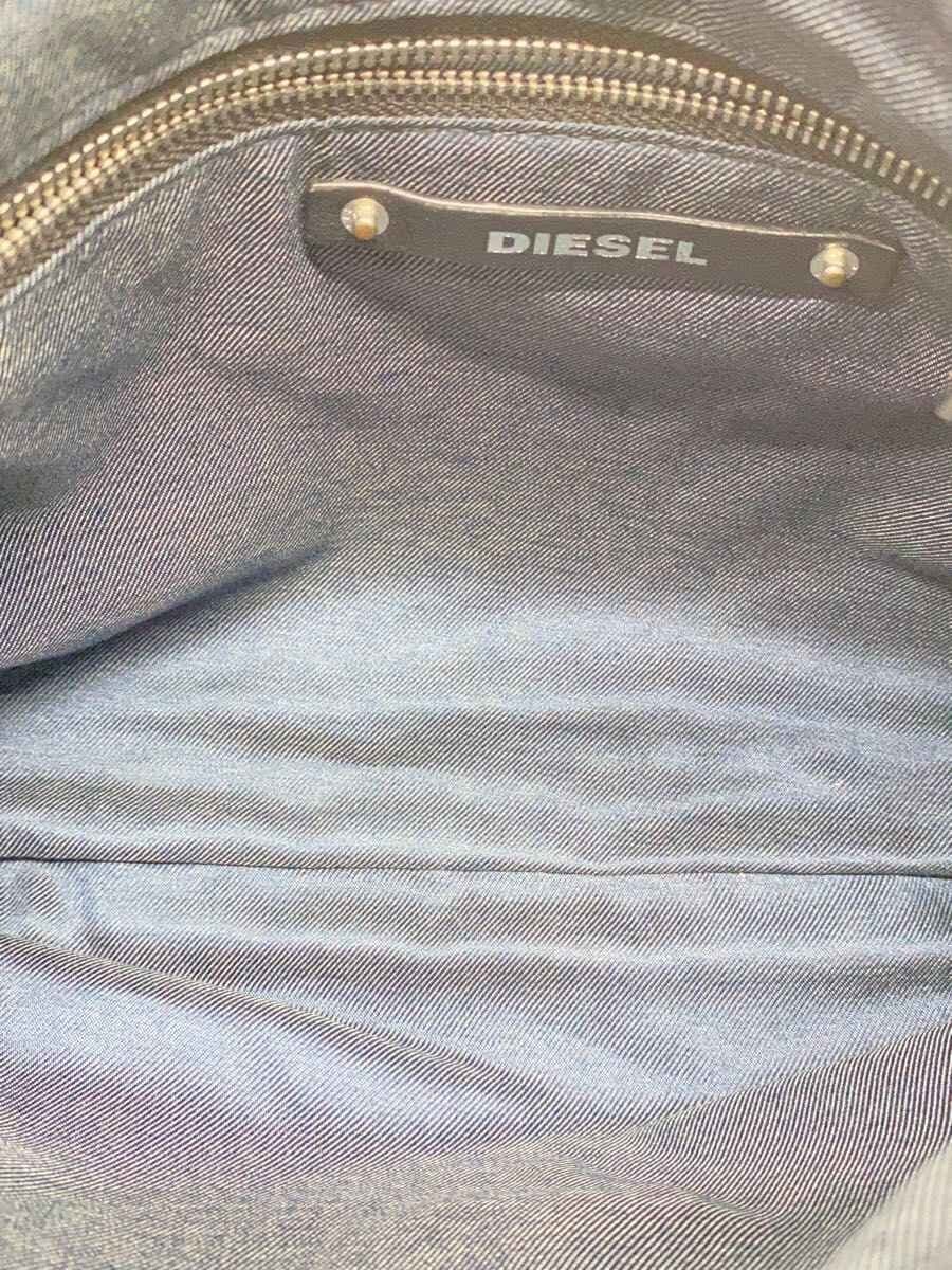 DIESEL Shoulder Bag Leather BLK Solid 6