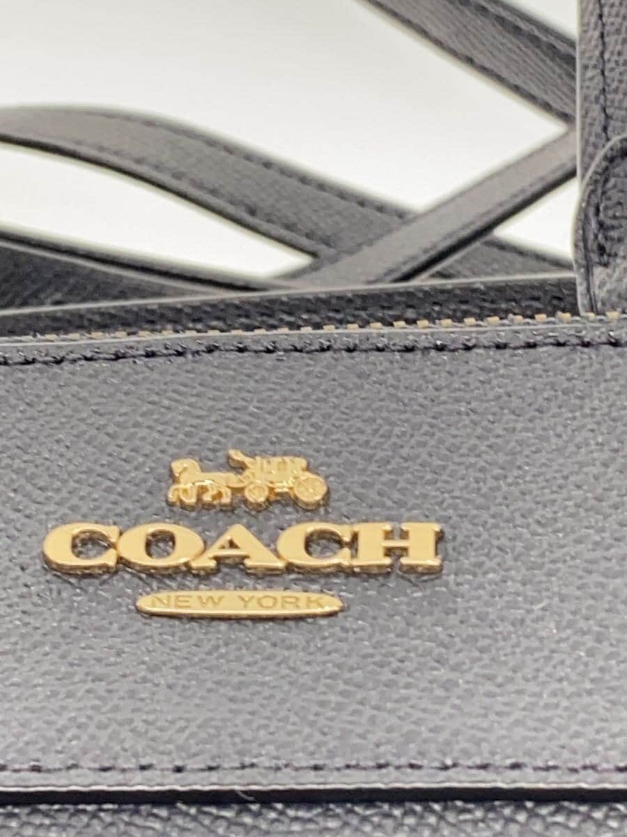 COACH Shoulder Bag Leather BLK F25395 5