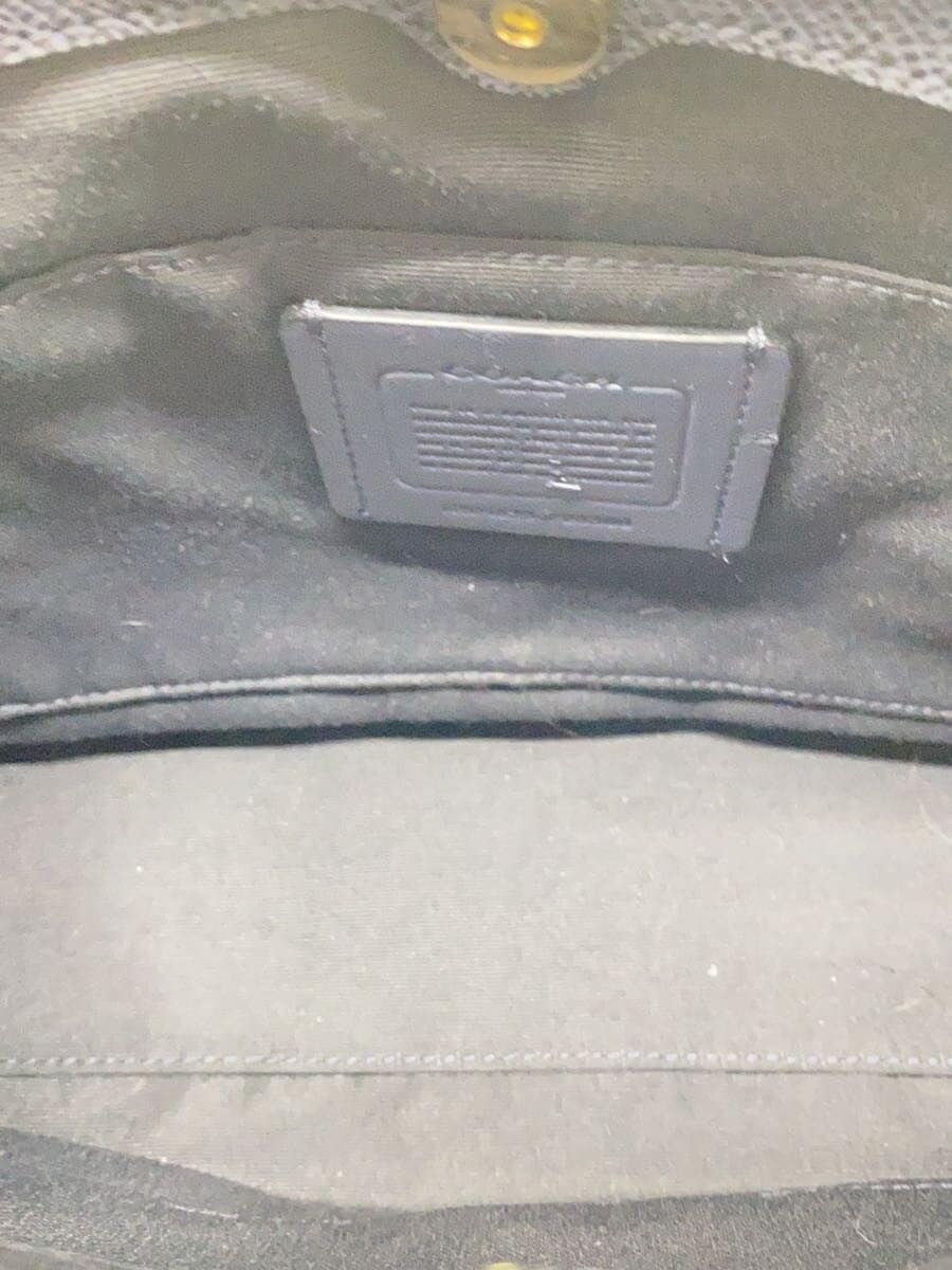 COACH Shoulder Bag Leather BLK F25395 6