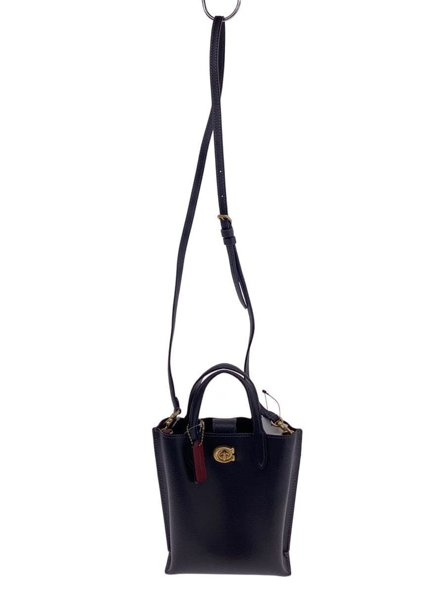 COACH Shoulder Bag Leather BLK Solid CR675