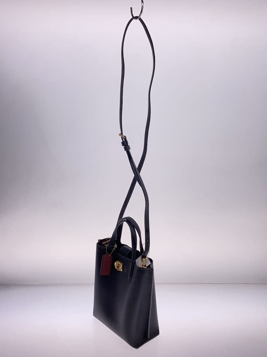 COACH Shoulder Bag Leather BLK Solid CR675 2