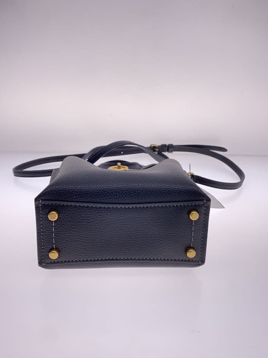 COACH Shoulder Bag Leather BLK Solid CR675 4