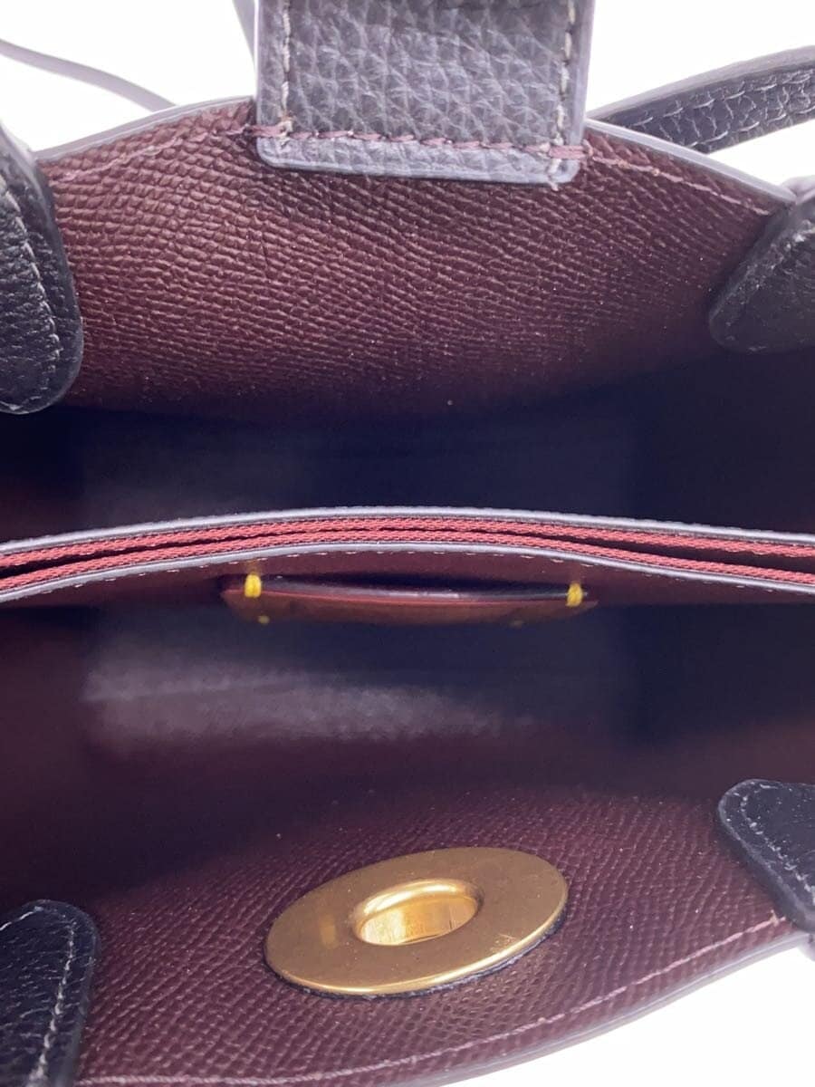 COACH Shoulder Bag Leather BLK Solid CR675 6