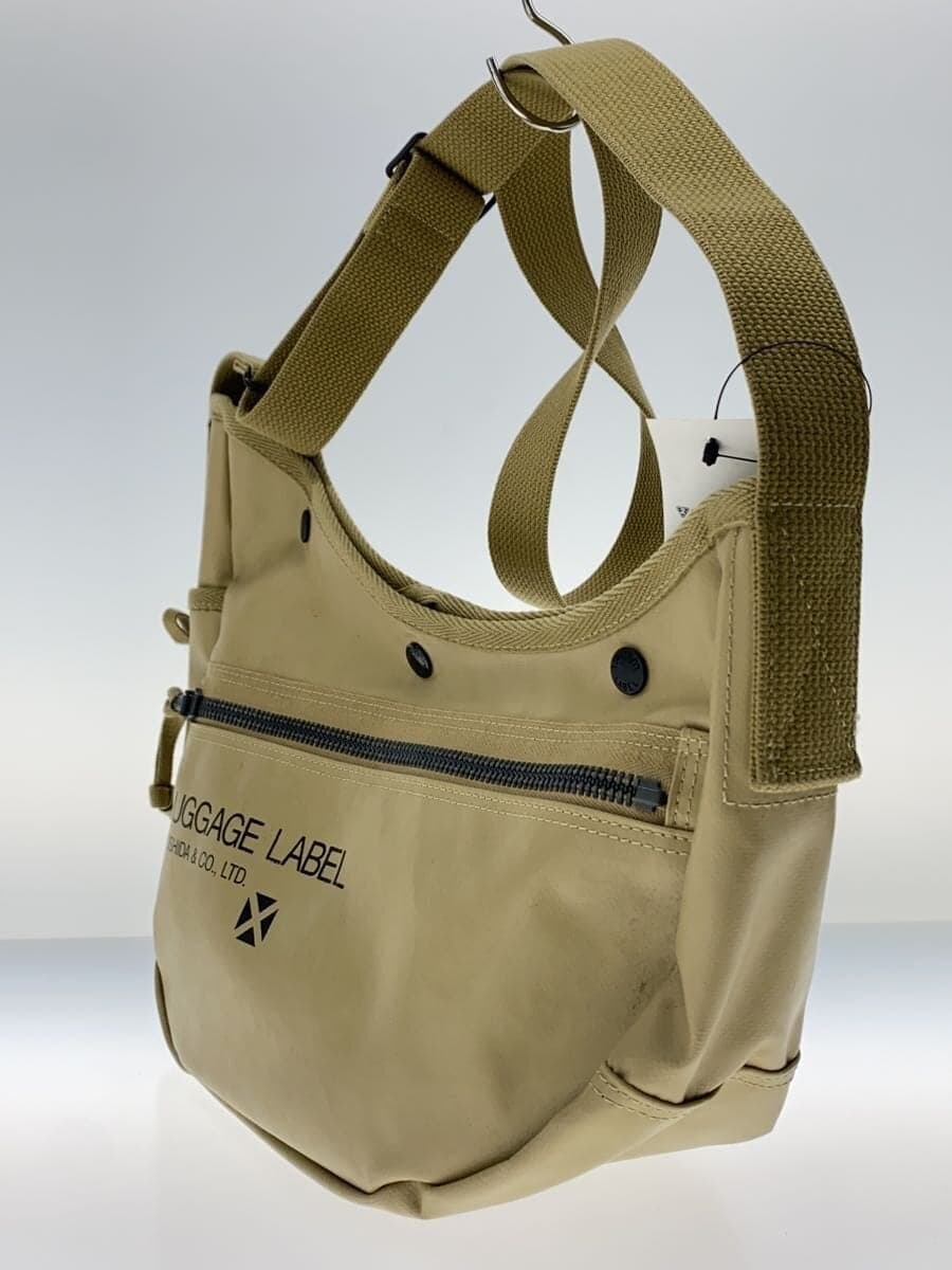 LUGGAGE LABEL Shoulder Bag -- BEG Plain 2