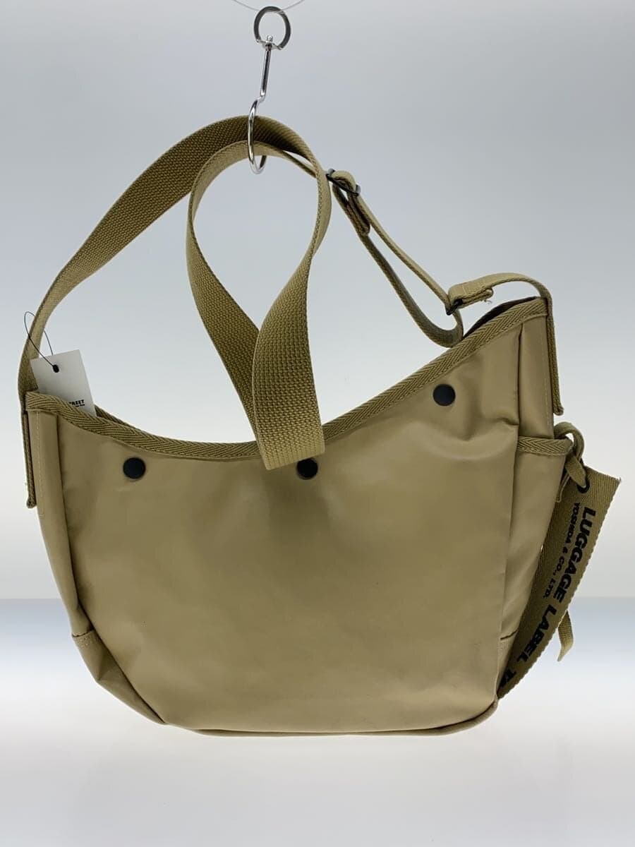 LUGGAGE LABEL Shoulder Bag -- BEG Plain 3