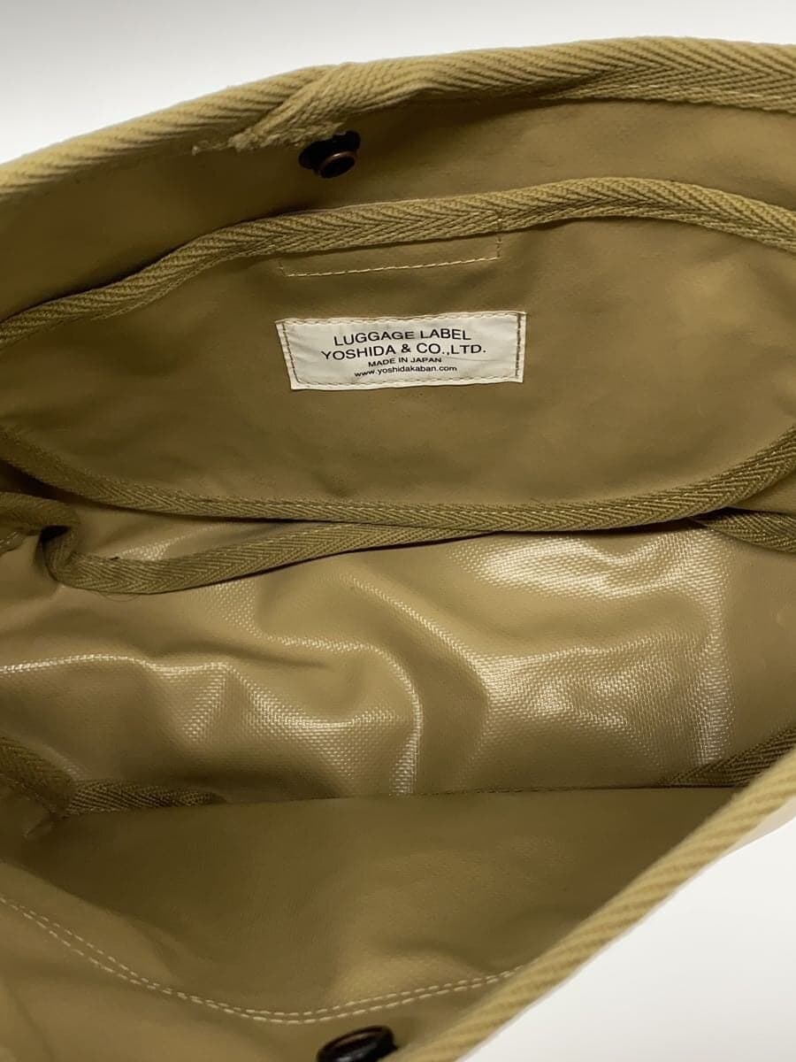 LUGGAGE LABEL Shoulder Bag -- BEG Plain 6