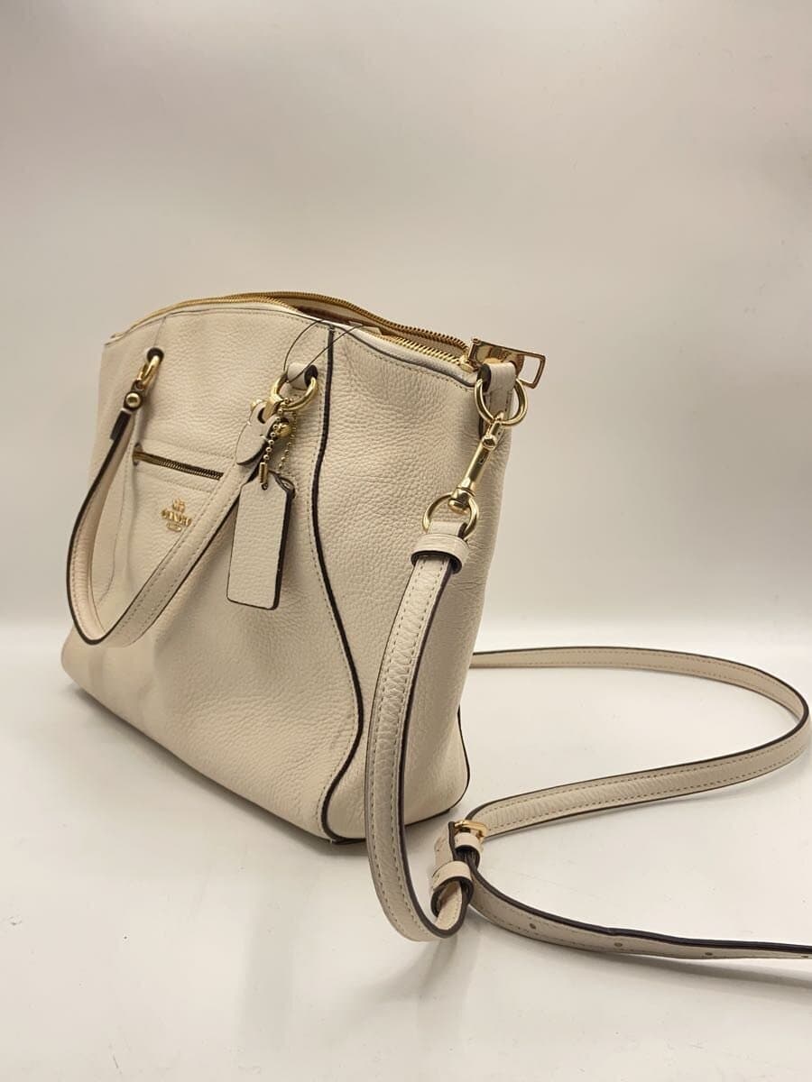 COACH Prairie Satchel Leather WHT Solid 2