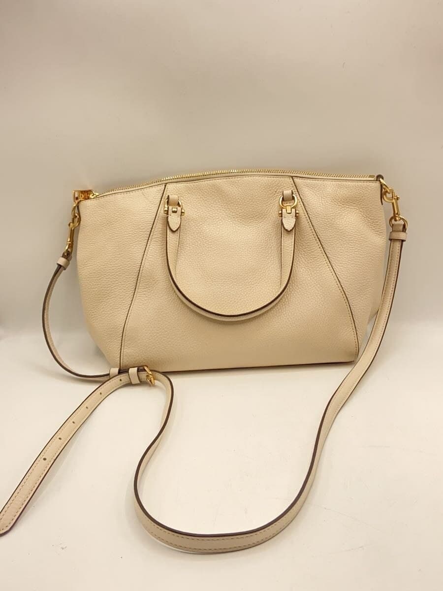 COACH Prairie Satchel Leather WHT Solid 3