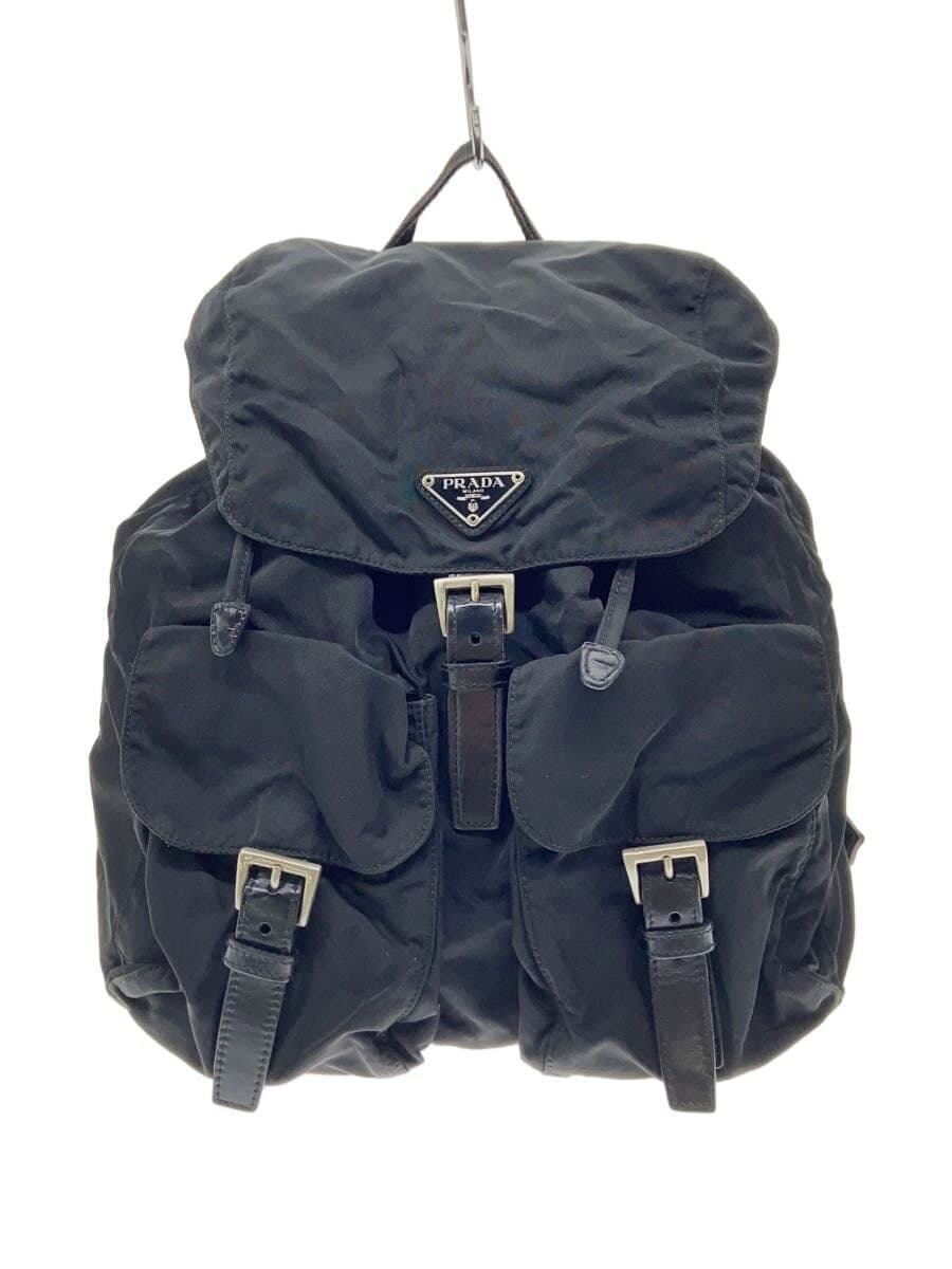 PRADA backpack nylon BLK plain