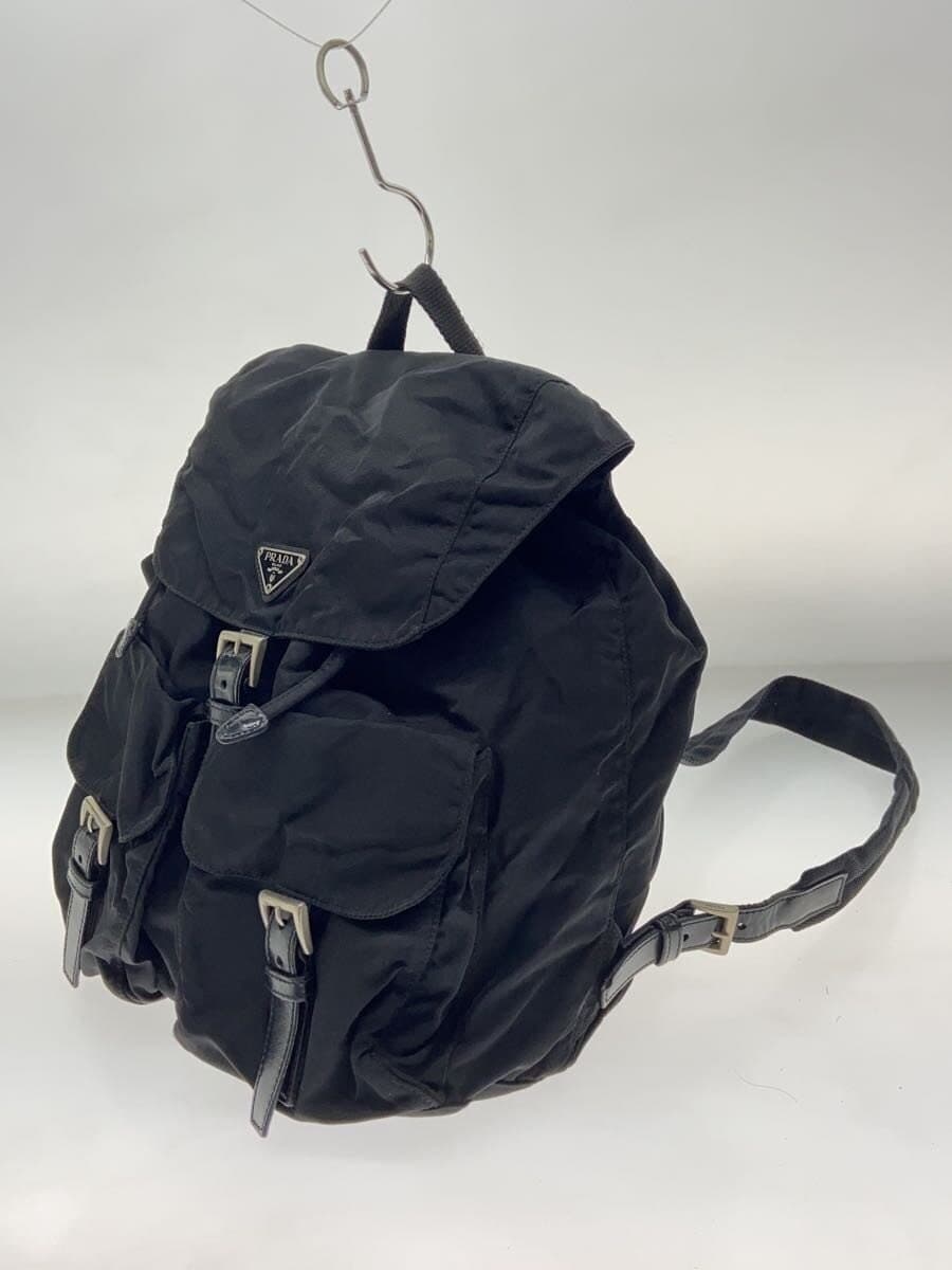 PRADA backpack nylon BLK plain 2