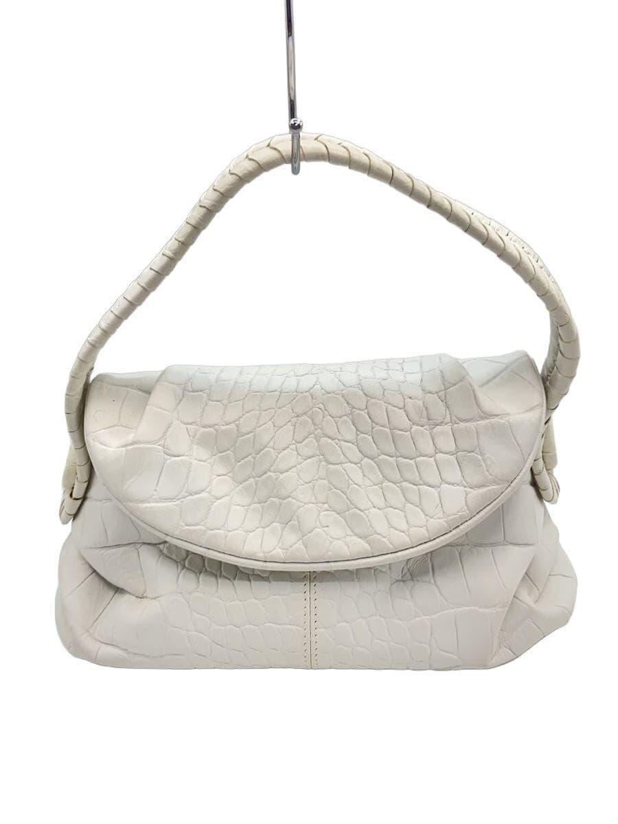 GIORGIO ARMANI Handbag Cowhide WHT Solid