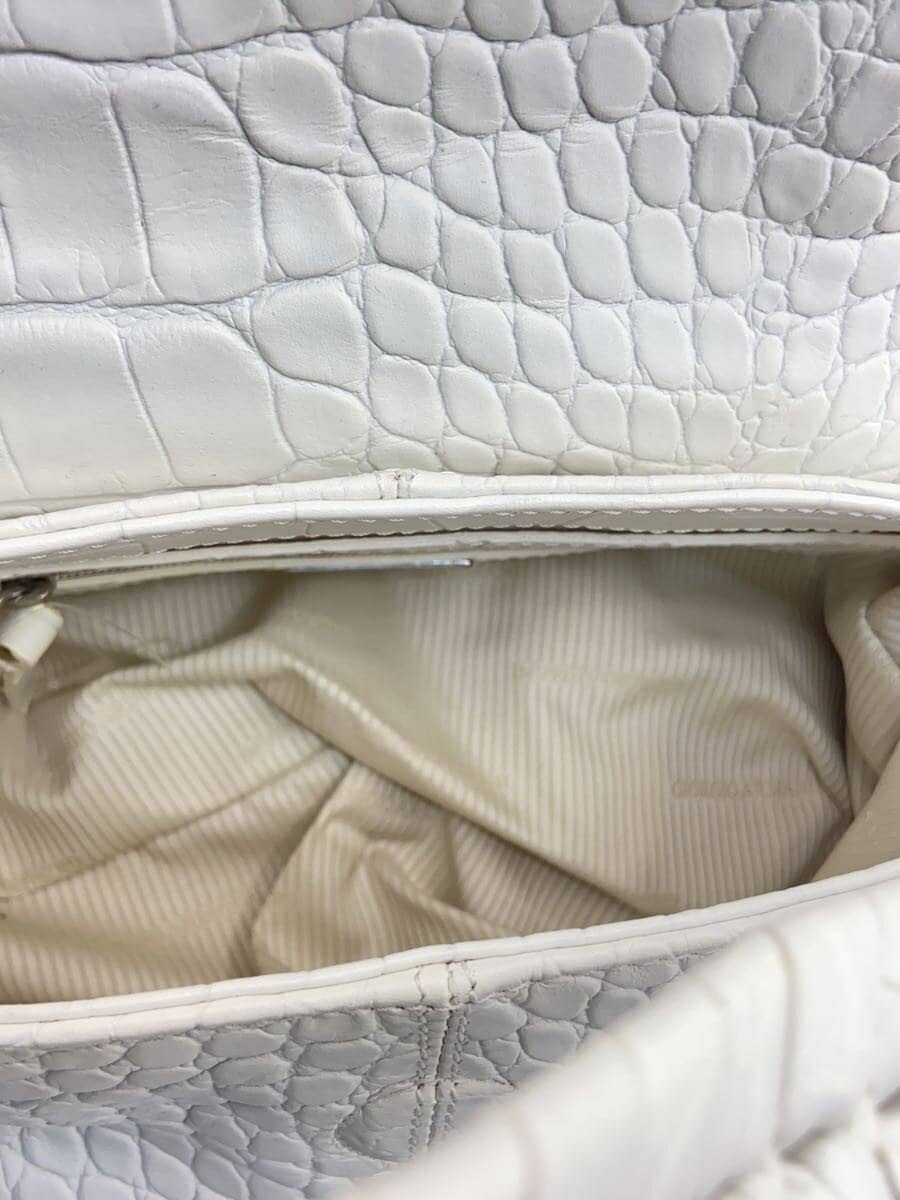 GIORGIO ARMANI Handbag Cowhide WHT Solid 6