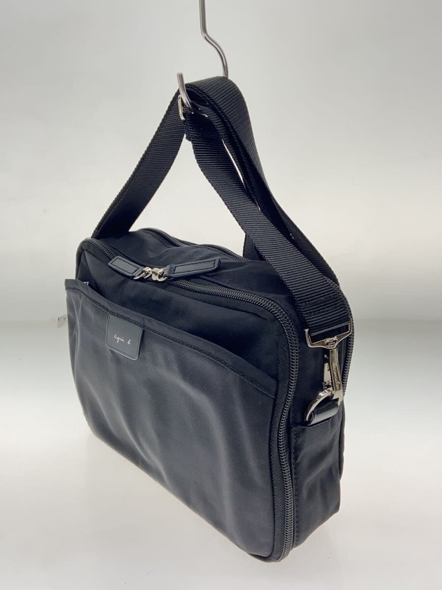 agnes b VOYAGE shoulder bag nylon BLK RAT01-03 2