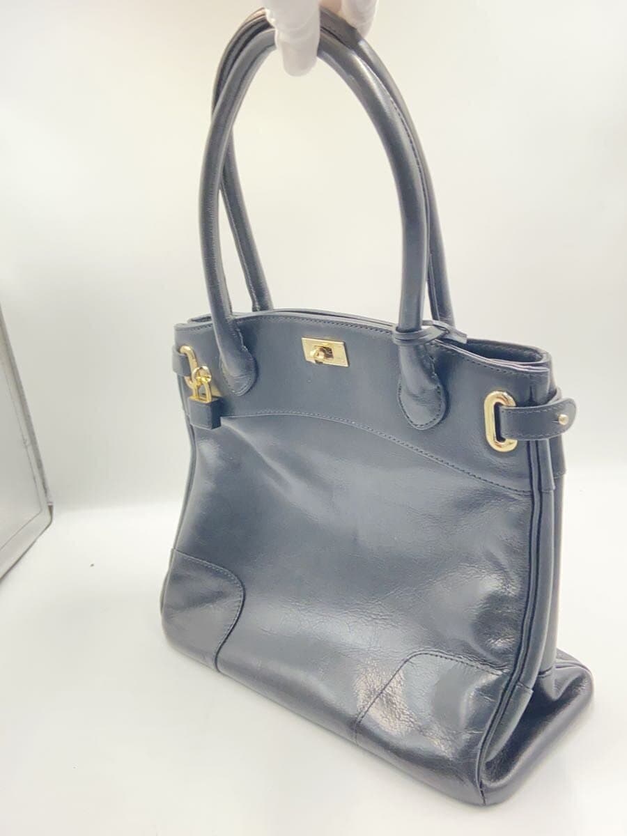 HAMANO Handbag Leather BLK Solid 2