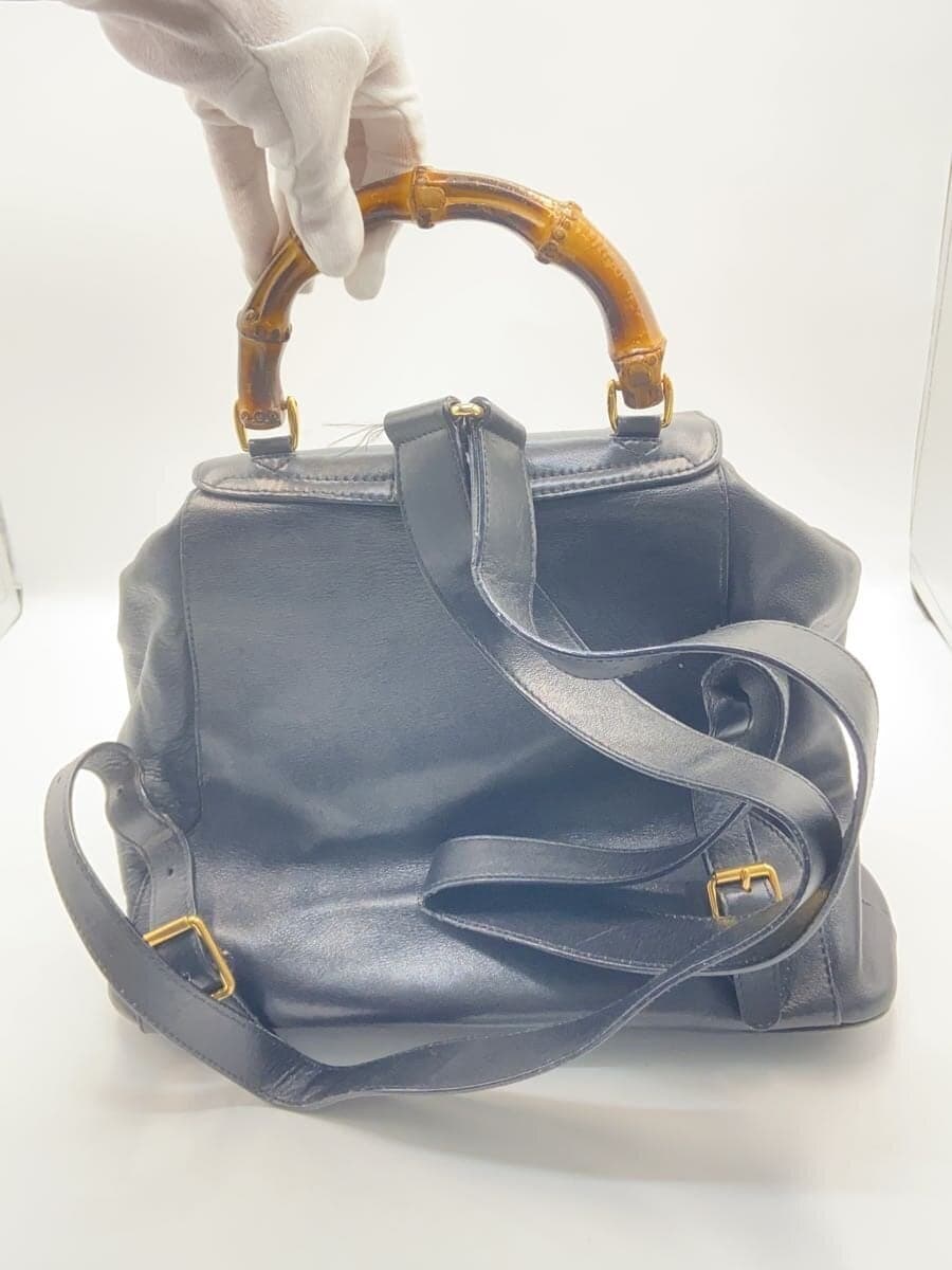 GUCCI Backpack_Bamboo Leather BLK 3
