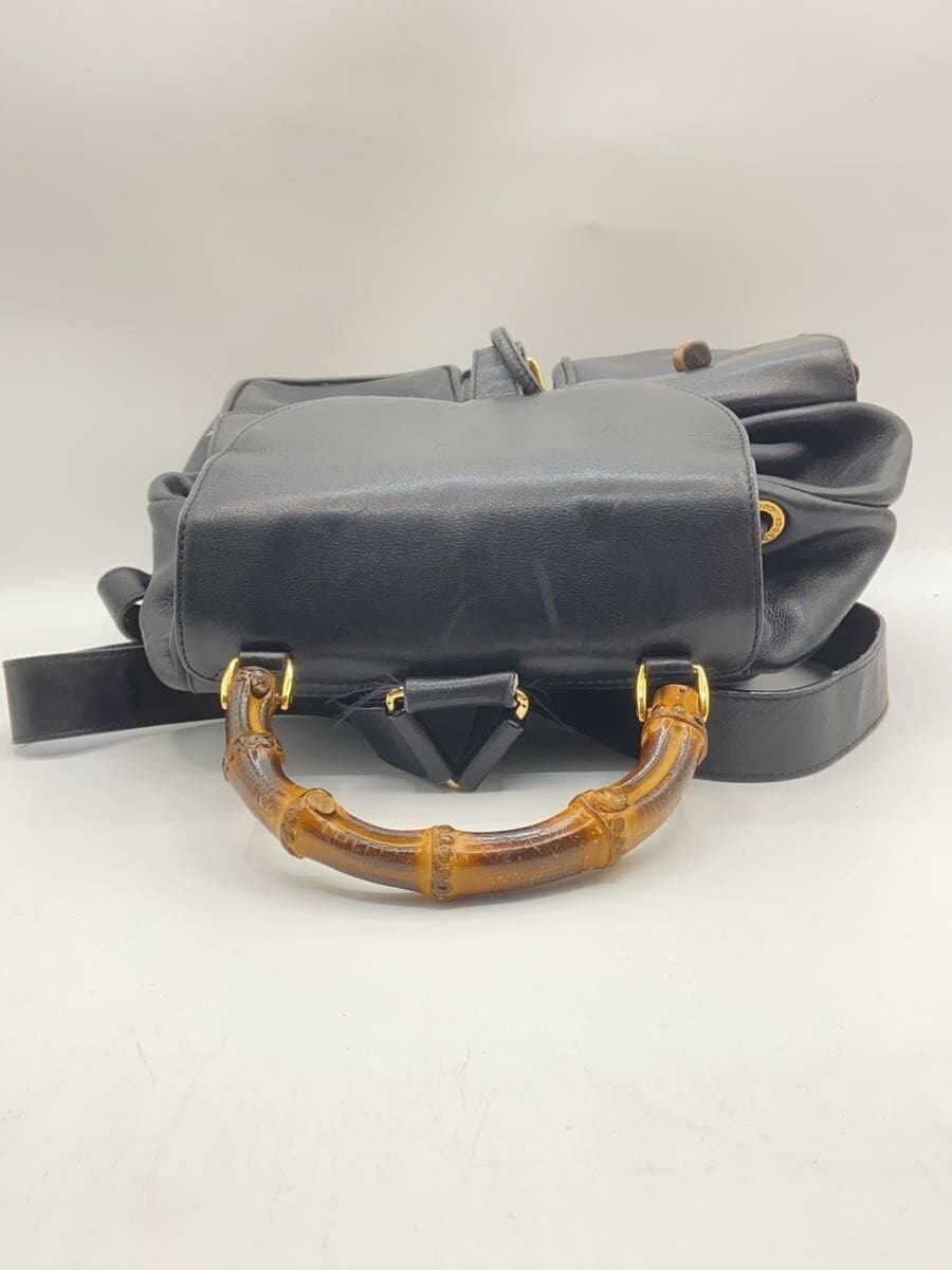 GUCCI Backpack_Bamboo Leather BLK 4