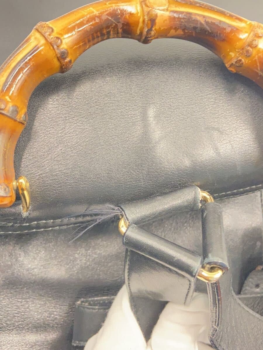 GUCCI Backpack_Bamboo Leather BLK 7