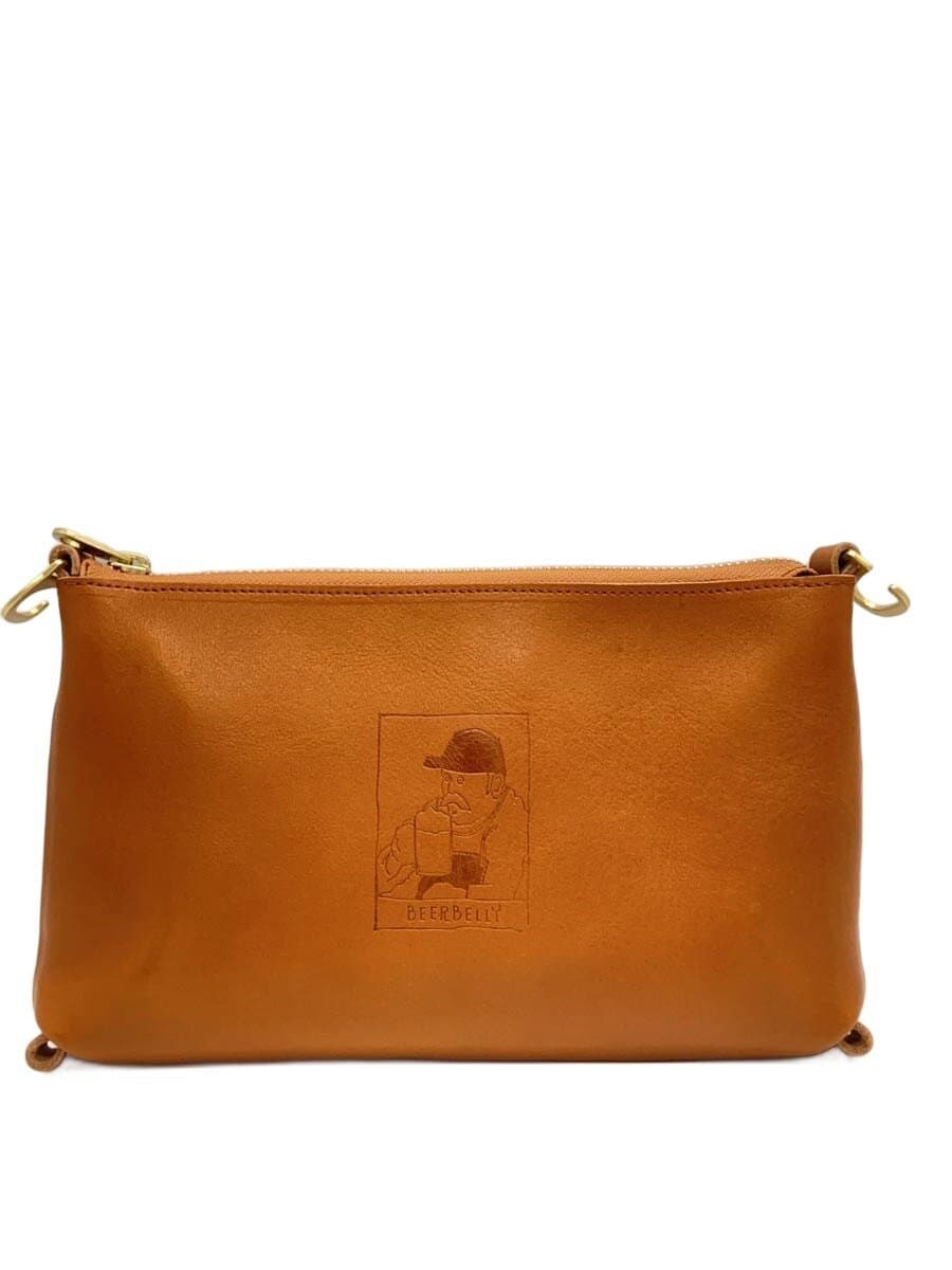 BEER BELLY Shoulder Bag Leather BRW Plain