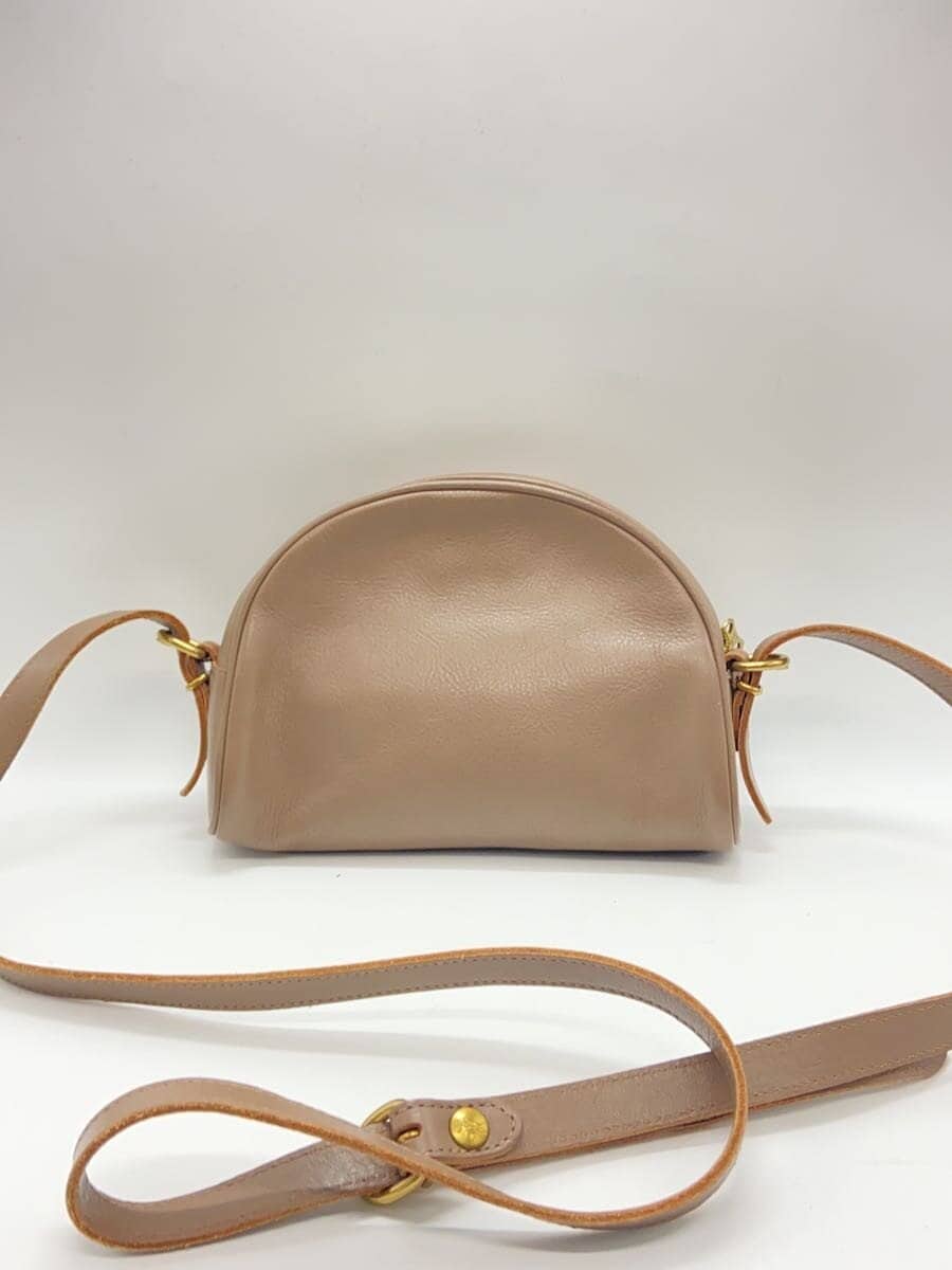 IL BISONTE Shoulder Bag Leather Gray Solid Color 3