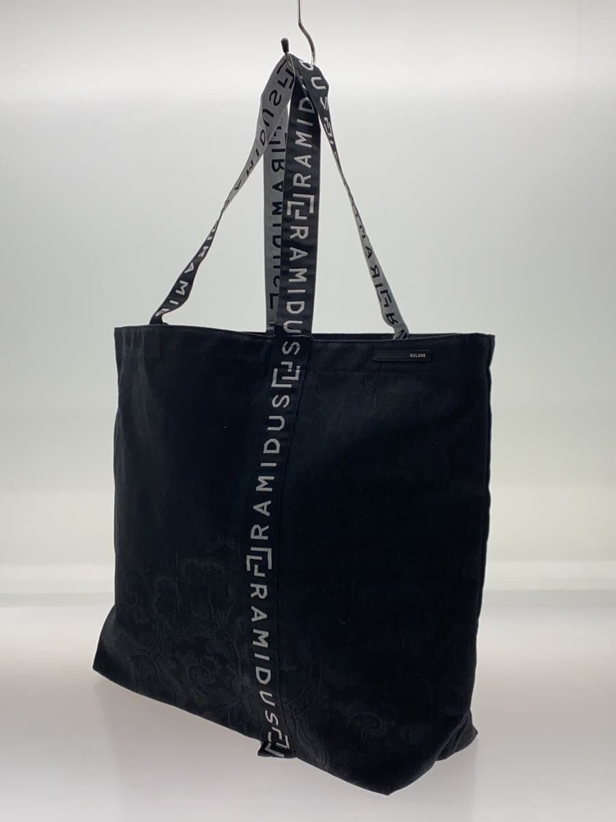 DELUXE(Deluxe Clothing)Tote Bag Cotton BLK All Over Pattern 2