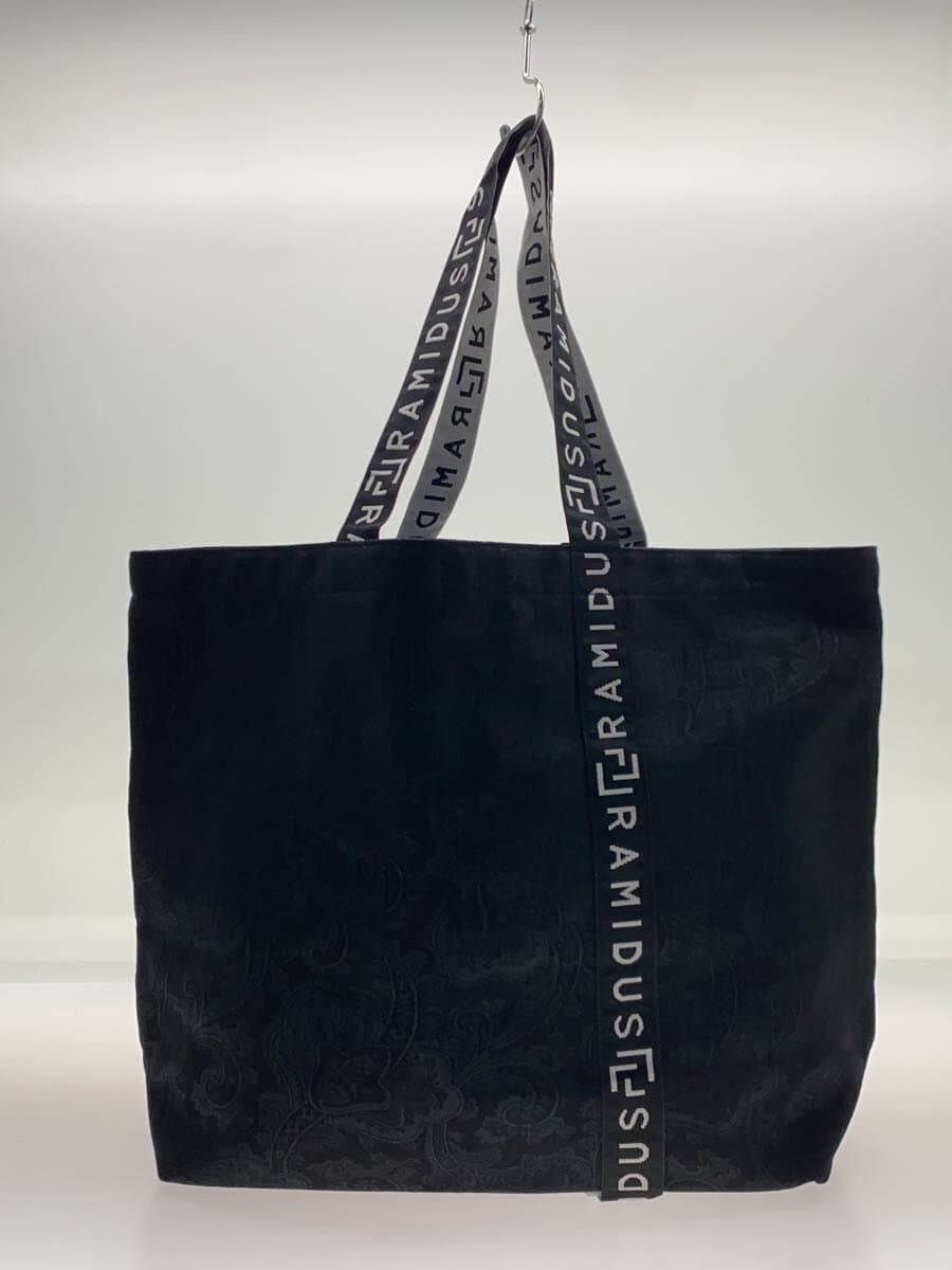 DELUXE(Deluxe Clothing)Tote Bag Cotton BLK All Over Pattern 3