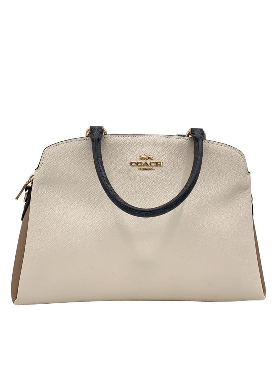 COACH Lily Carryall_Color Block Leather WHT Solid