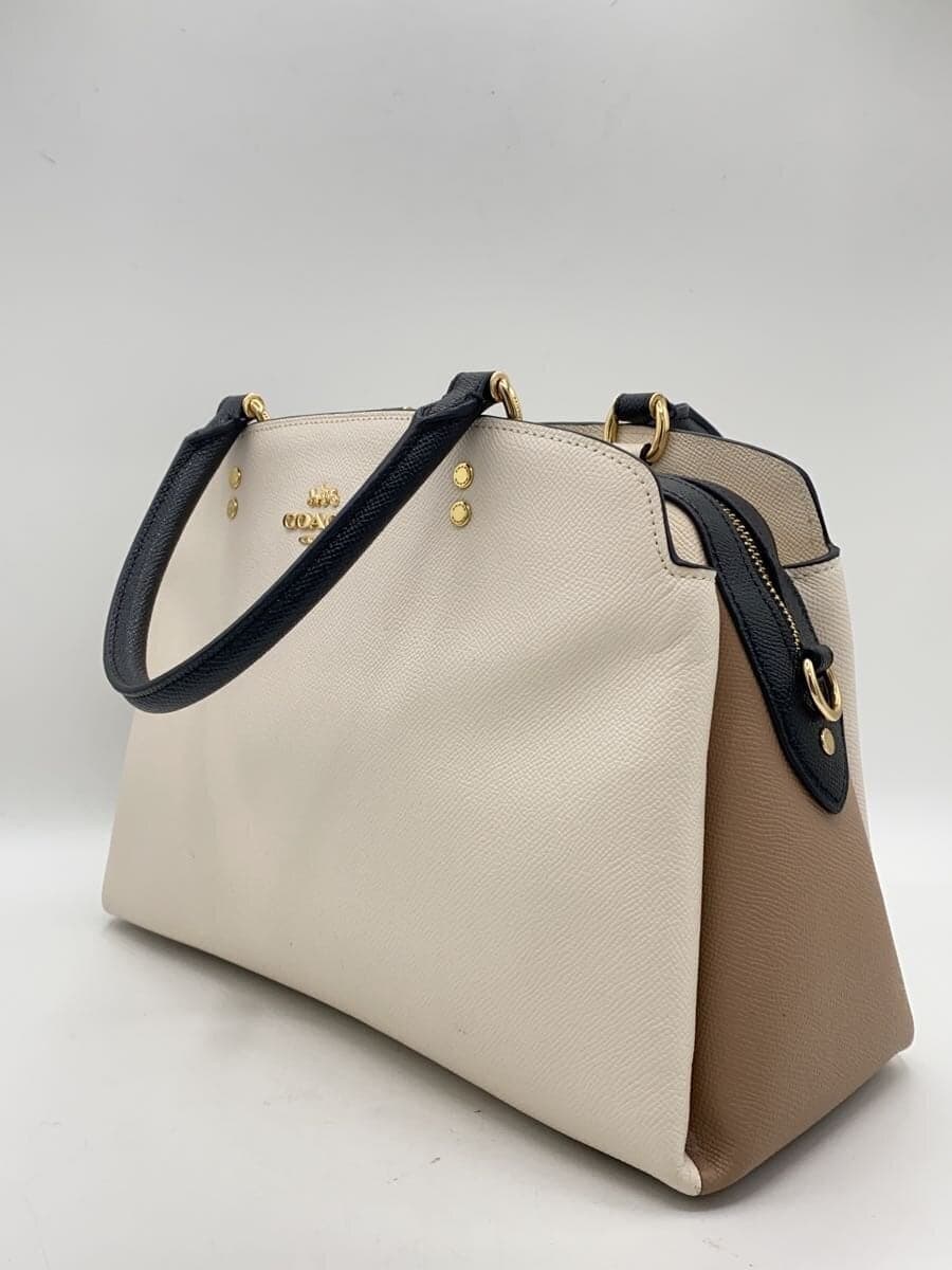 COACH Lily Carryall_Color Block Leather WHT Solid 2