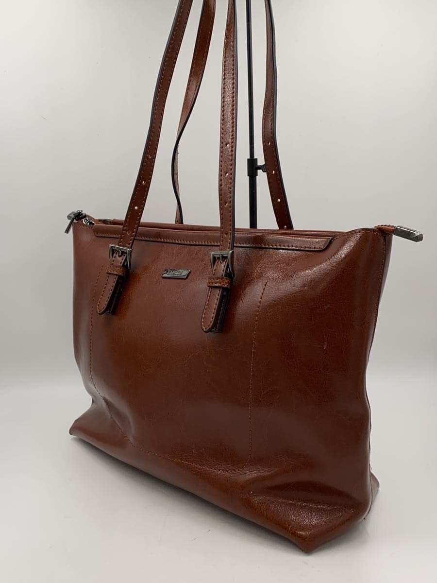 BARCOS Tote Bag Cowhide BRW Solid Color 2