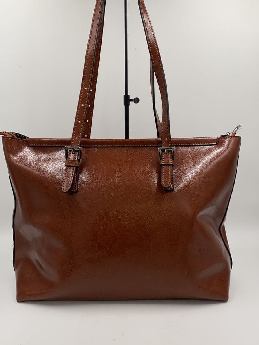 BARCOS Tote Bag Cowhide BRW Solid Color 3