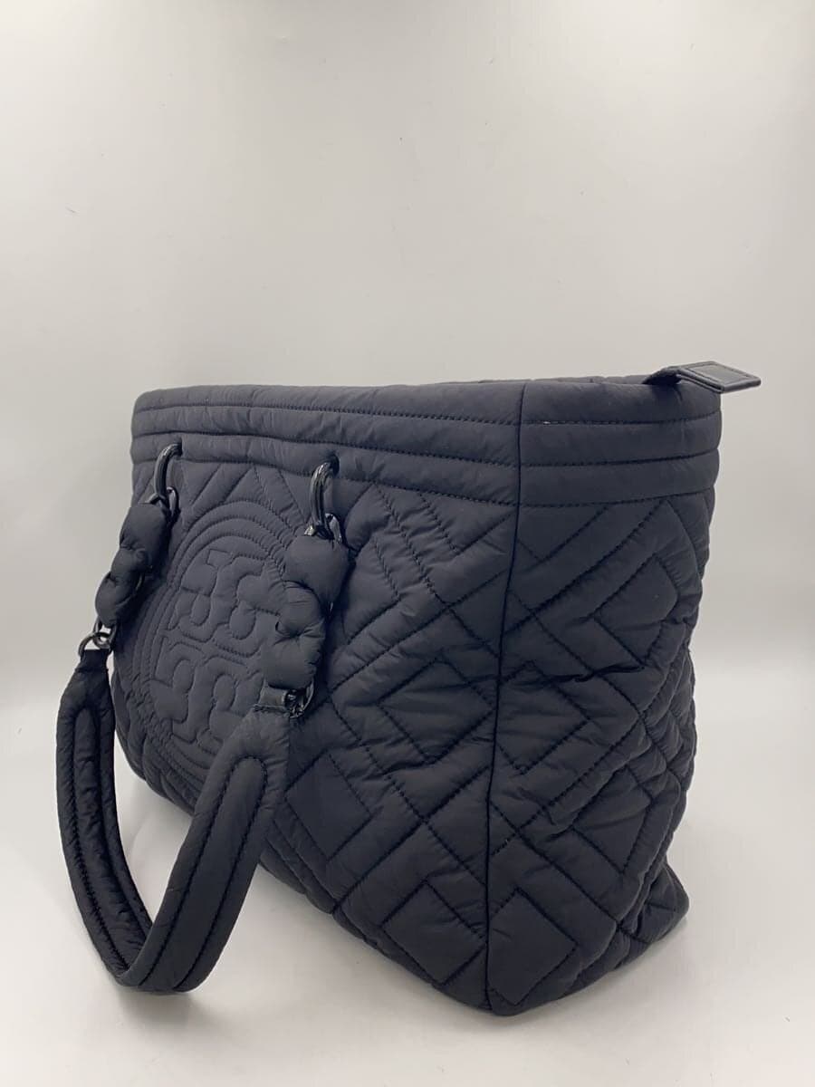 TORY BURCH Quilted Tote Bag Polyester BLK 10005608 03-19 2
