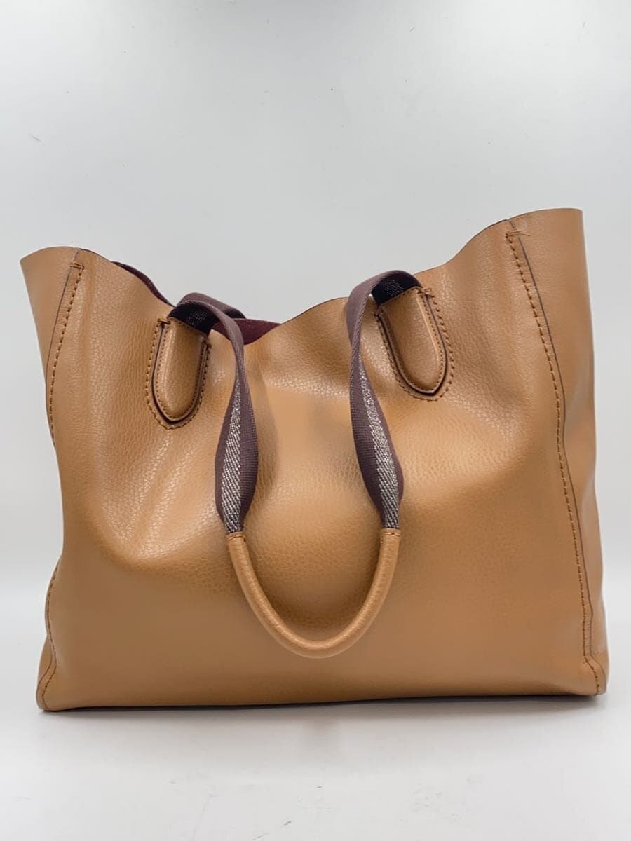 COACH tote bag leather BRW plain f58660 3