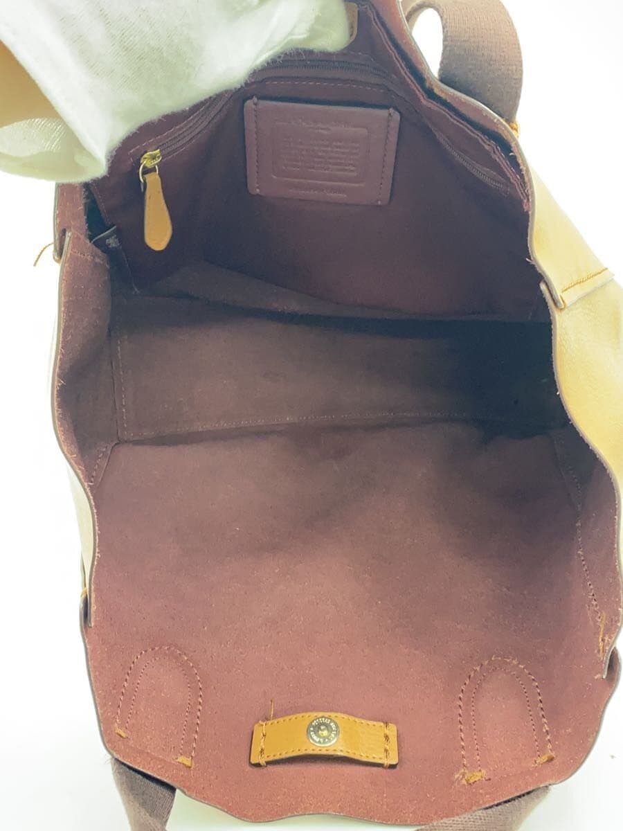 COACH tote bag leather BRW plain f58660 6