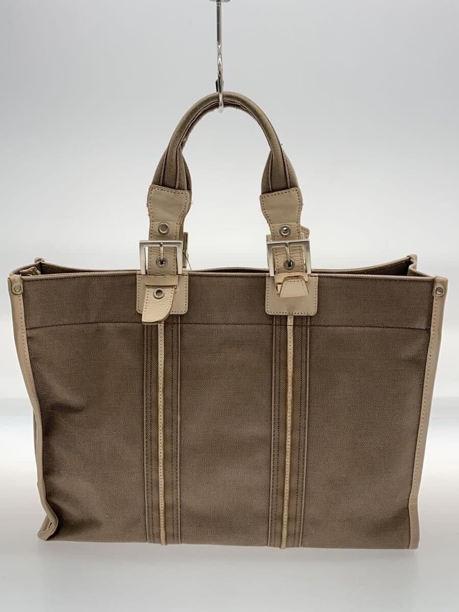 agnes b. Handbag Canvas BEG 3