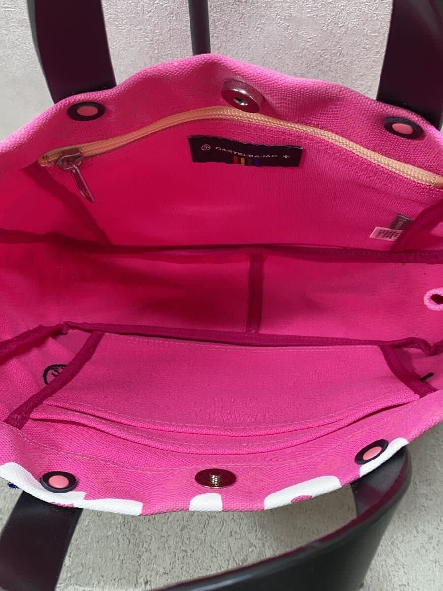 CASTELBAJAC Tote Bag Canvas PNK All Over Pattern 070551-3 6