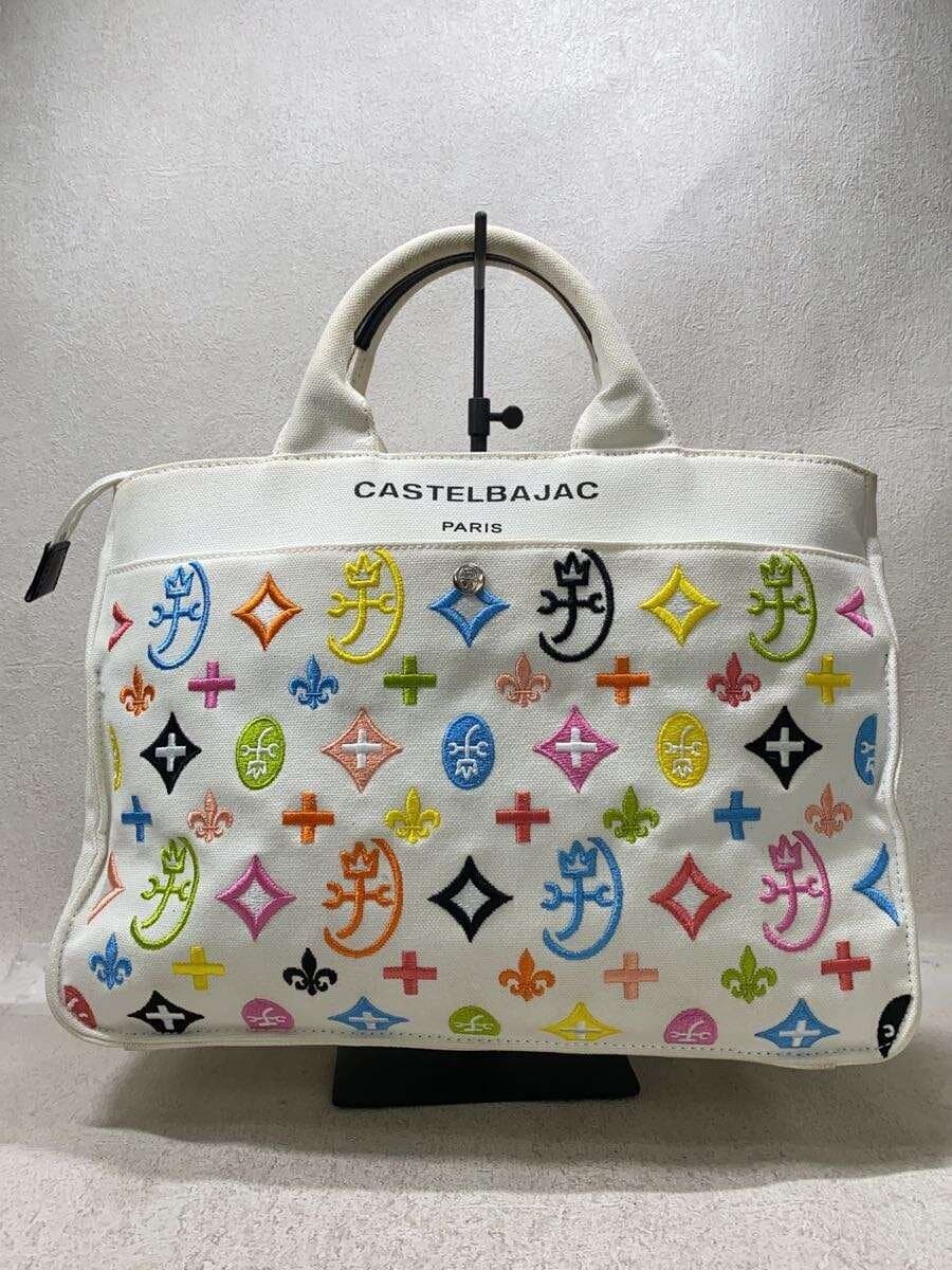 CASTELBAJAC Tote Bag Canvas WHT All Over Pattern 048502 3
