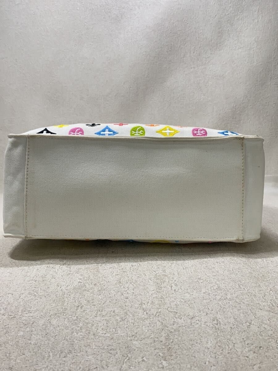 CASTELBAJAC Tote Bag Canvas WHT All Over Pattern 048502 4