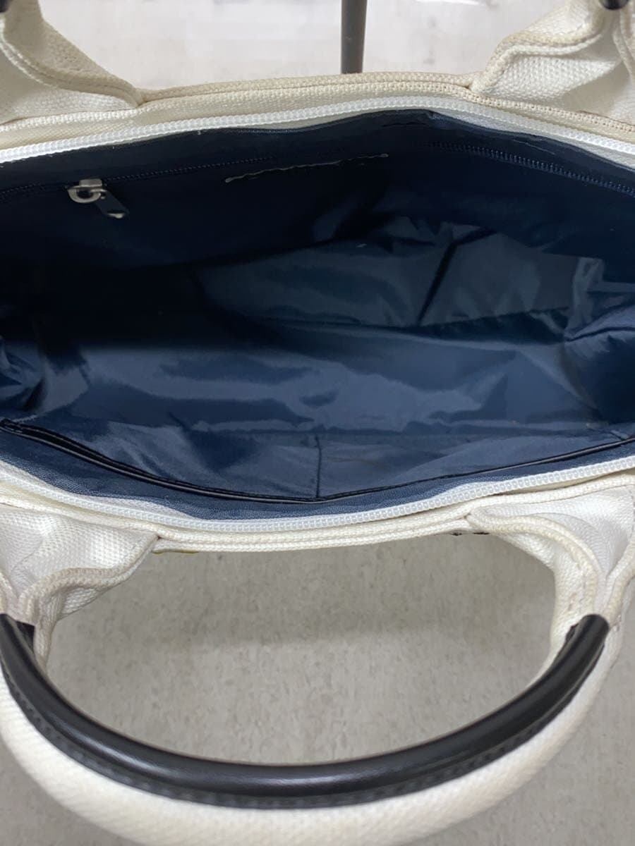 CASTELBAJAC Tote Bag Canvas WHT All Over Pattern 048502 6