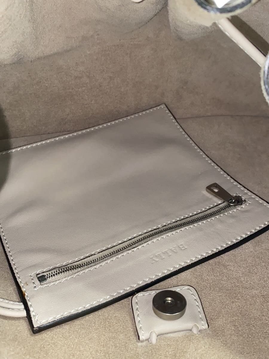 BALLY Shoulder Bag Leather GRY 7