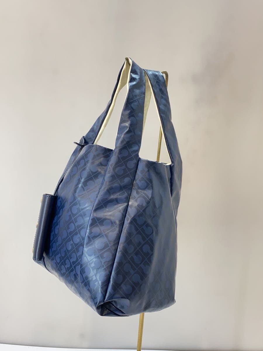 GHERARDINISOFTY Softy Reversible Tote Bag Handle Wear & Peeling NVY All Over Pattern 730014 2