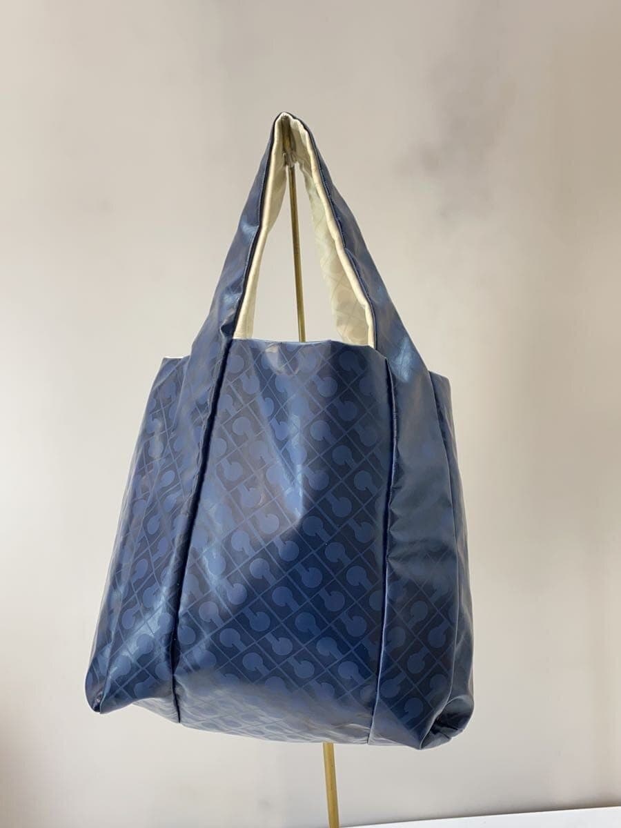 GHERARDINISOFTY Softy Reversible Tote Bag Handle Wear & Peeling NVY All Over Pattern 730014 3