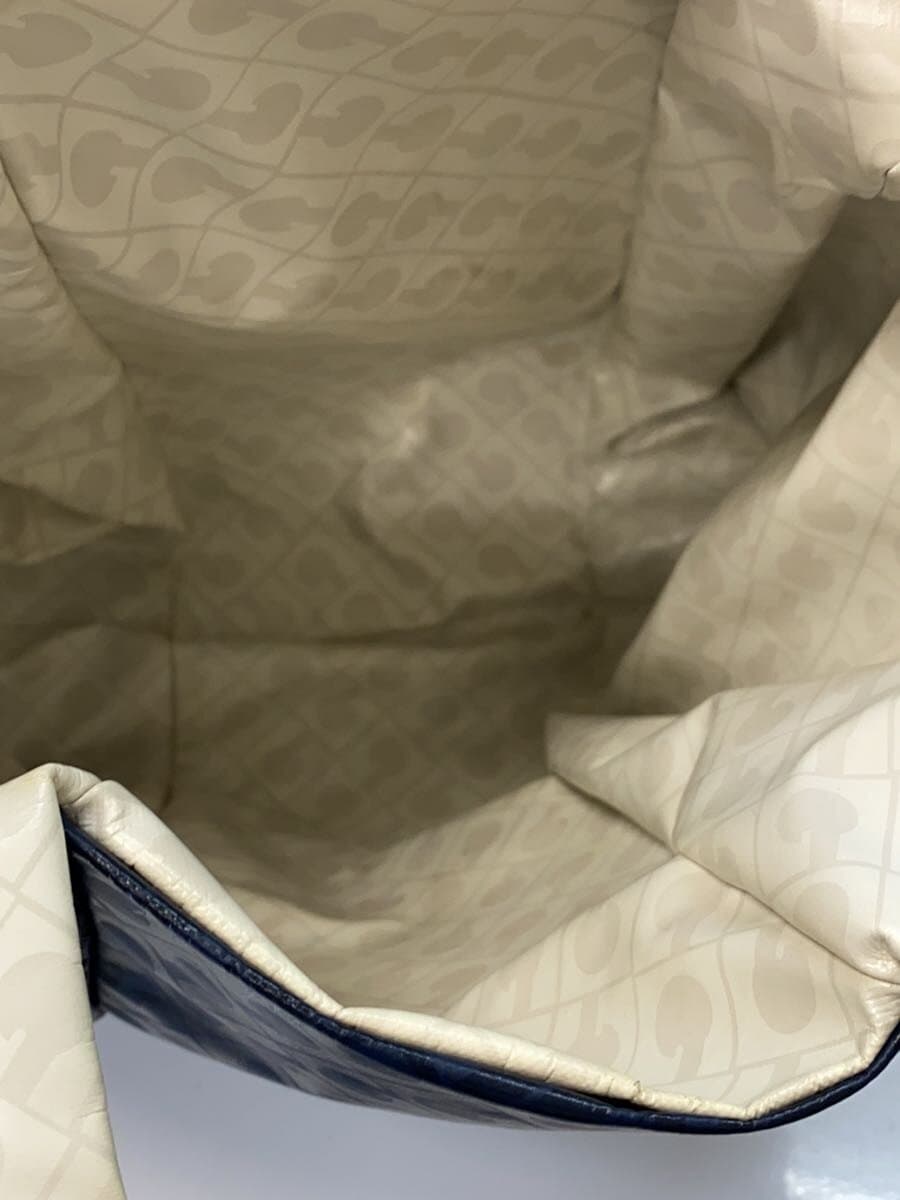 GHERARDINISOFTY Softy Reversible Tote Bag Handle Wear & Peeling NVY All Over Pattern 730014 6