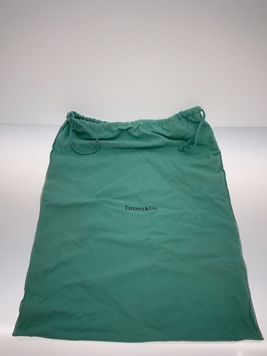 TIFFANY&Co. Reversible Metallic Tote Bag Wear & Fade Leather BLU 7