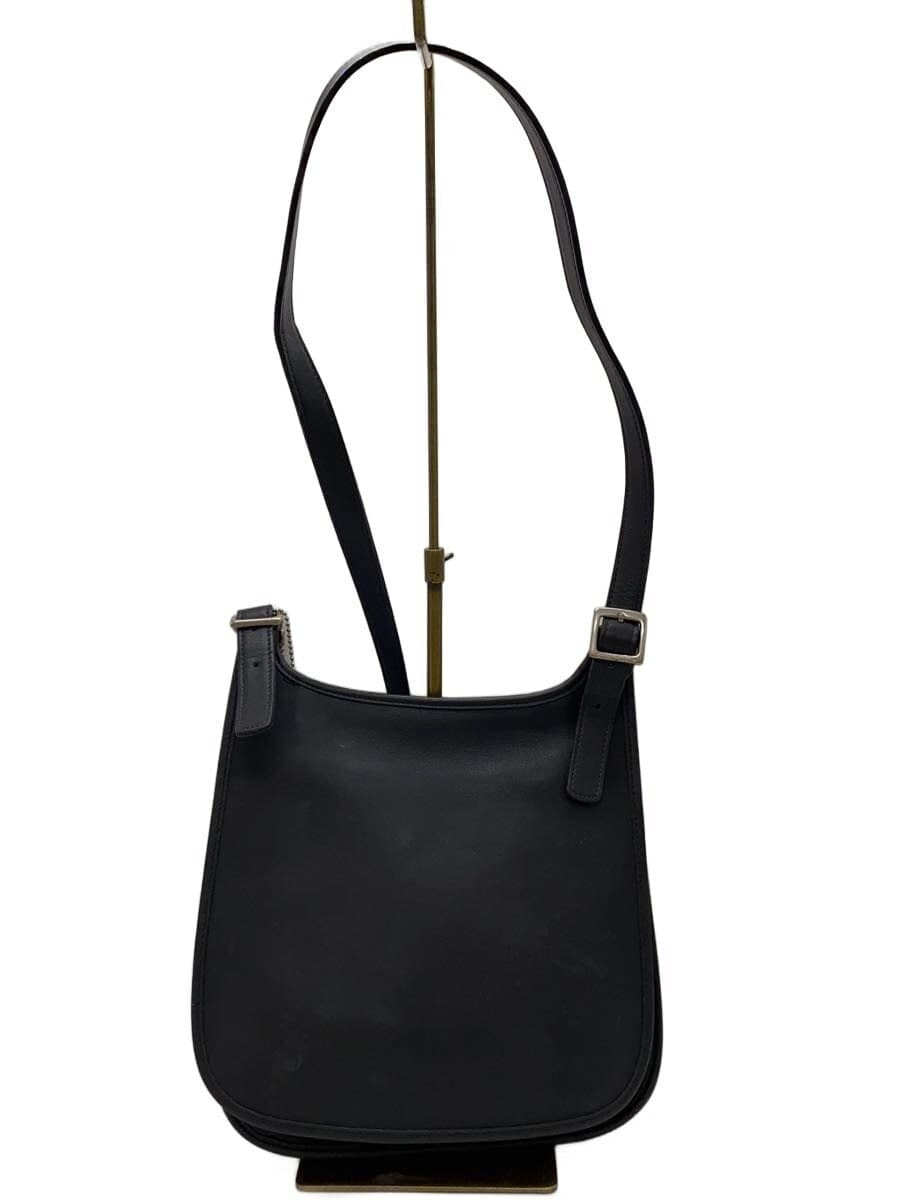 COACH Shoulder Bag_Black Leather Minor Wear With Scratches BLK