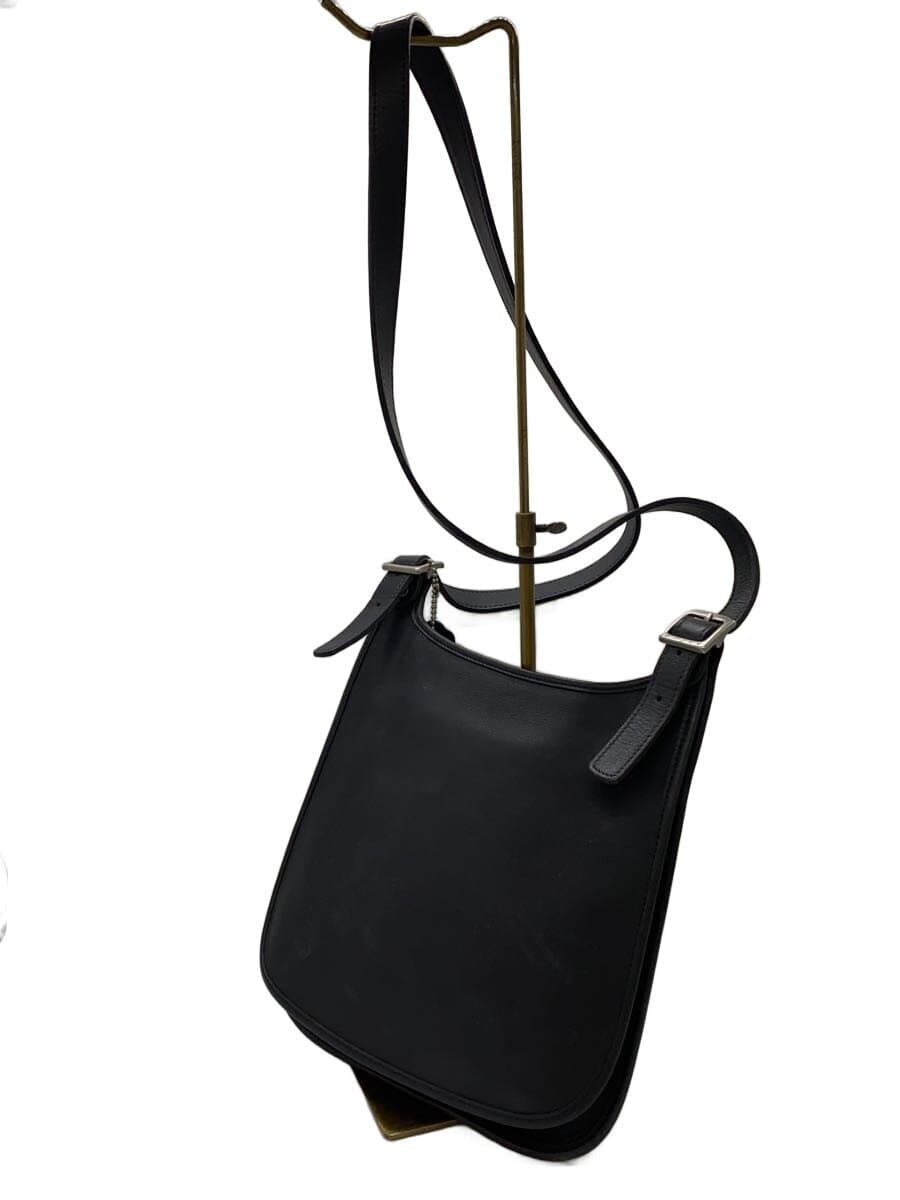 COACH Shoulder Bag_Black Leather Minor Wear With Scratches BLK 2