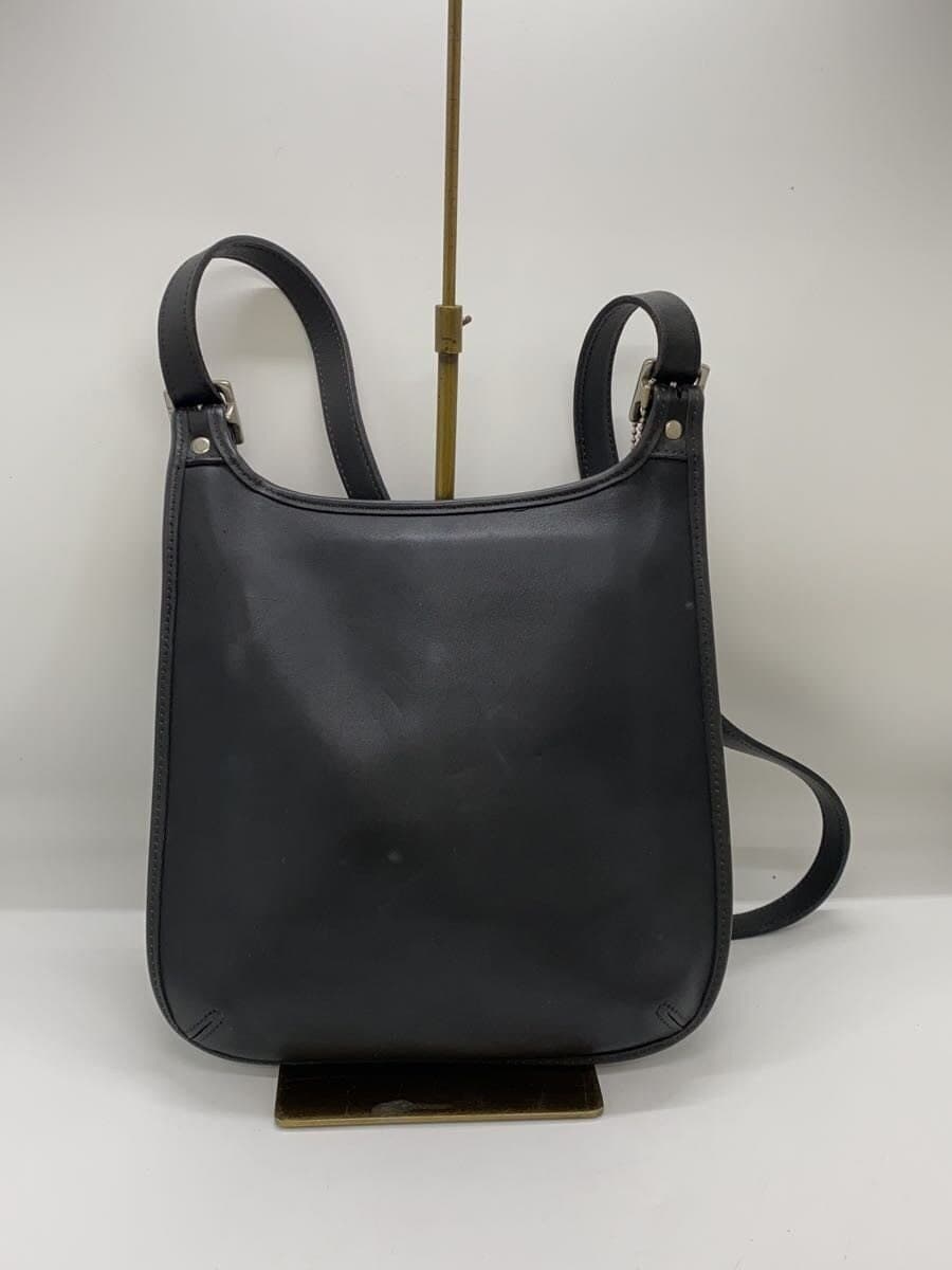 COACH Shoulder Bag_Black Leather Minor Wear With Scratches BLK 3