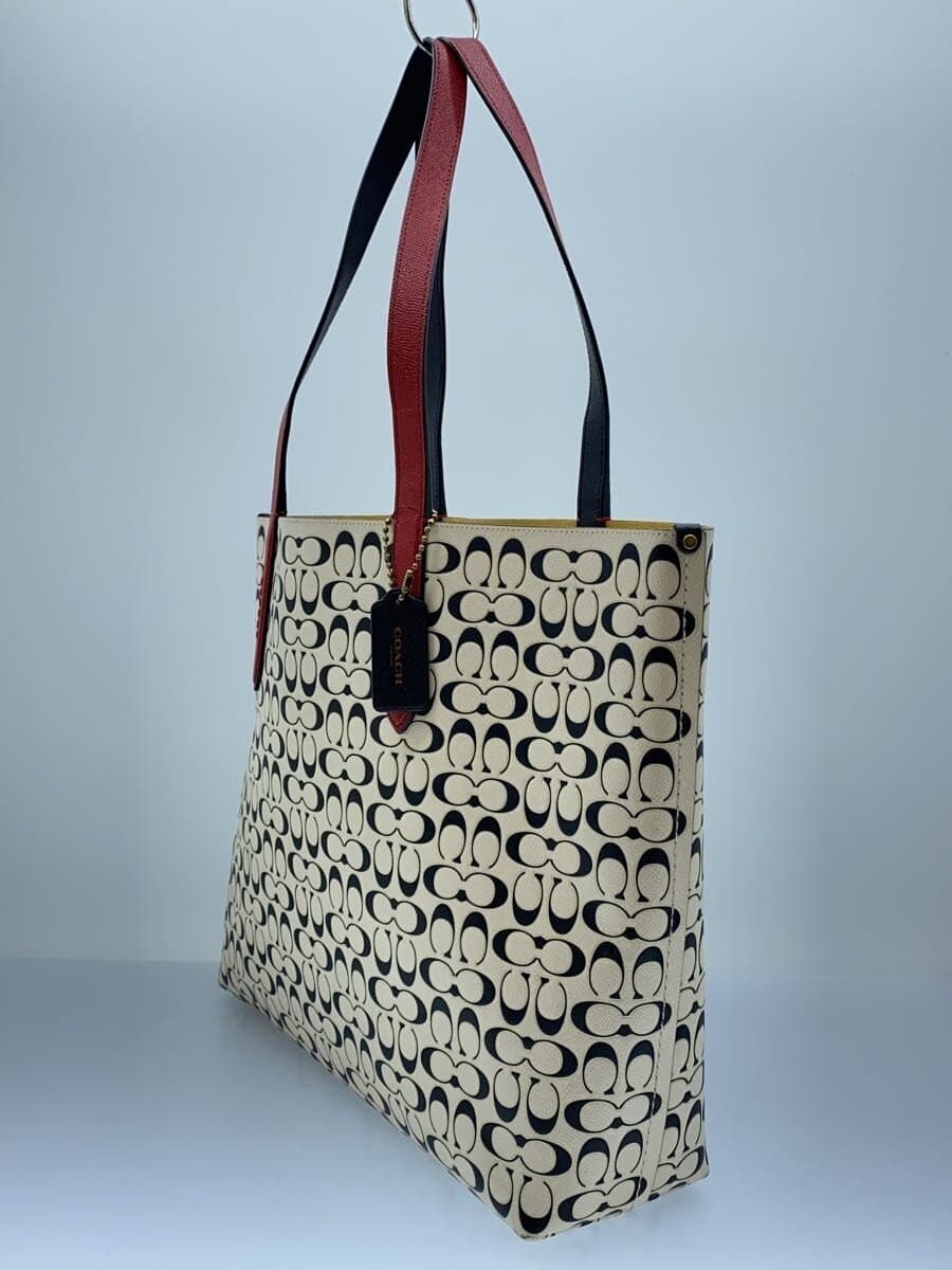 COACH Handbag Faux Leather WHT All Over Pattern C0897 2