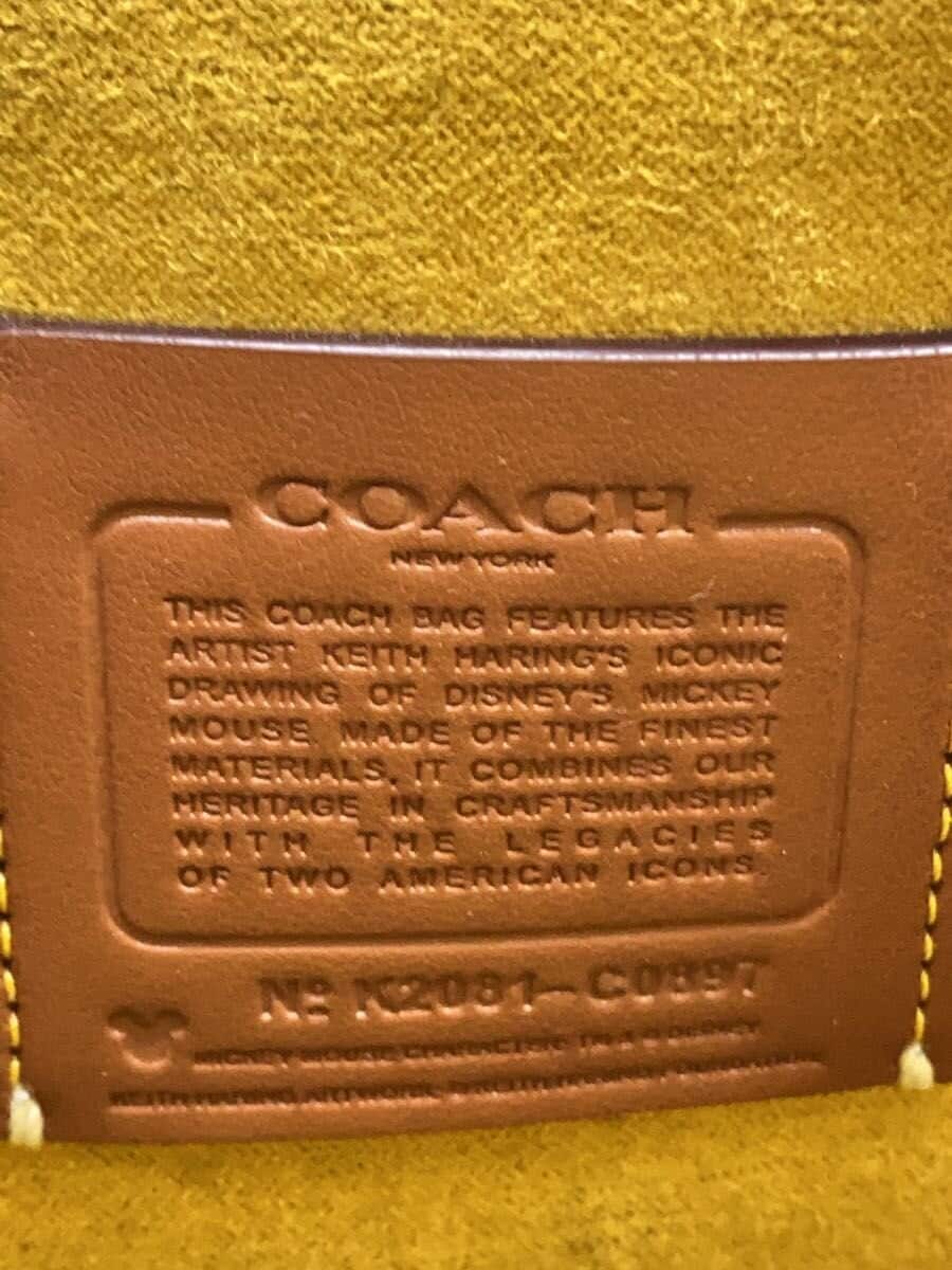 COACH Handbag Faux Leather WHT All Over Pattern C0897 5