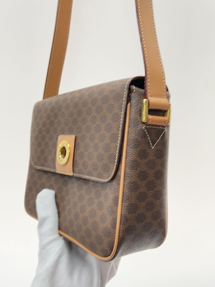 CELINE Macadam Pattern Shoulder Bag PVC BRW All Over Pattern 2