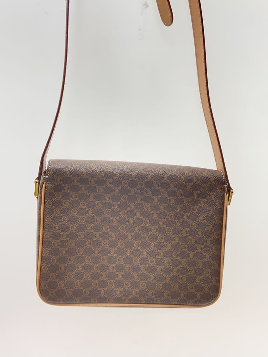 CELINE Macadam Pattern Shoulder Bag PVC BRW All Over Pattern 3